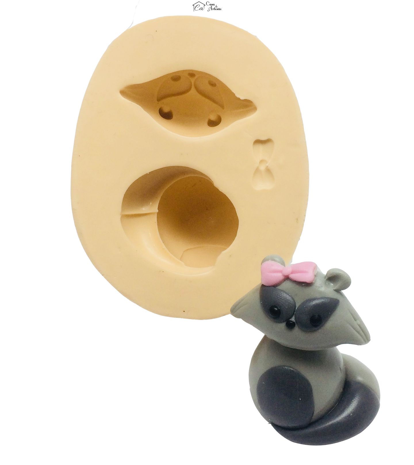 Molde de silicone - Guaxinim Grande