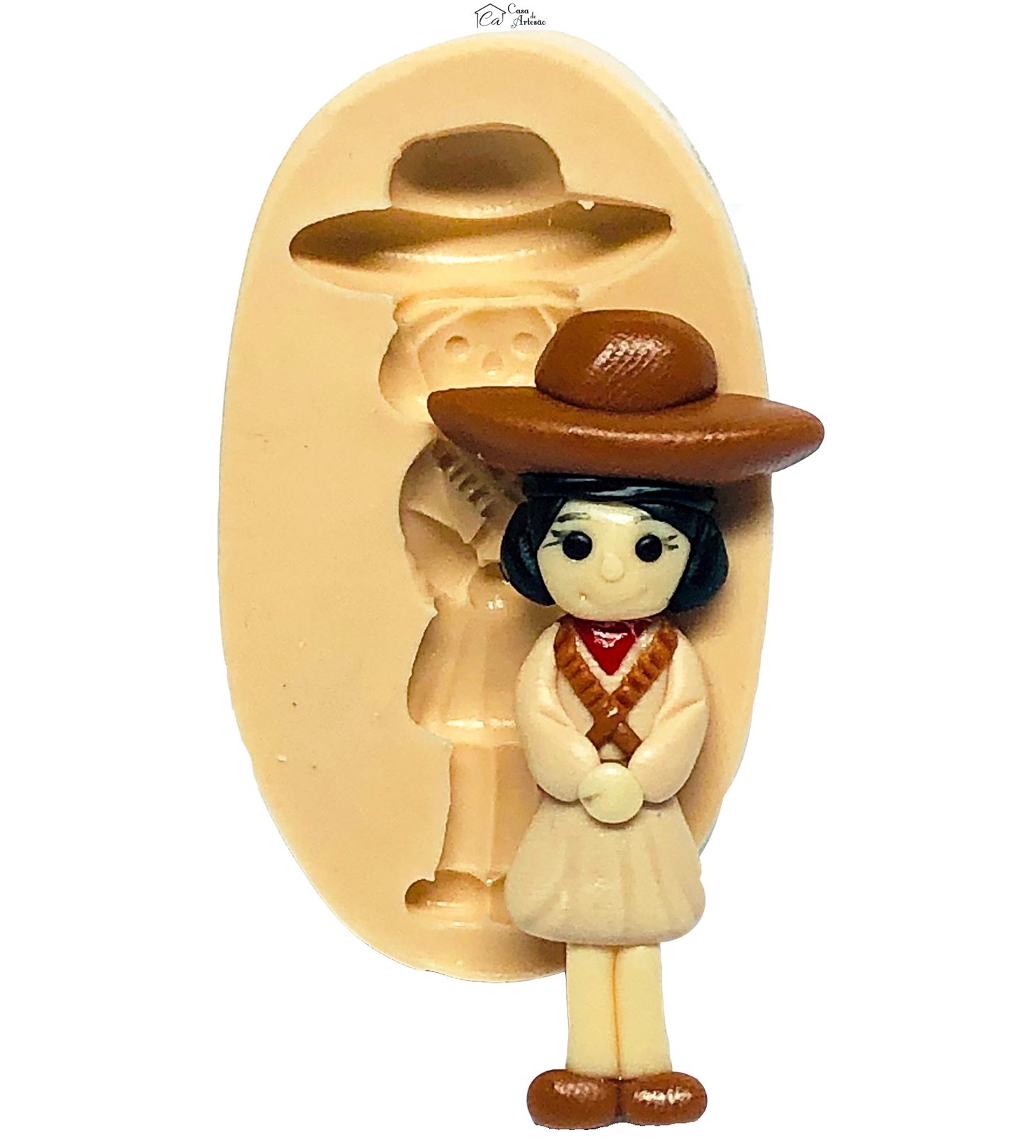 Molde de silicone - Tradições Nordestinas - Cangaceira - Media - P698