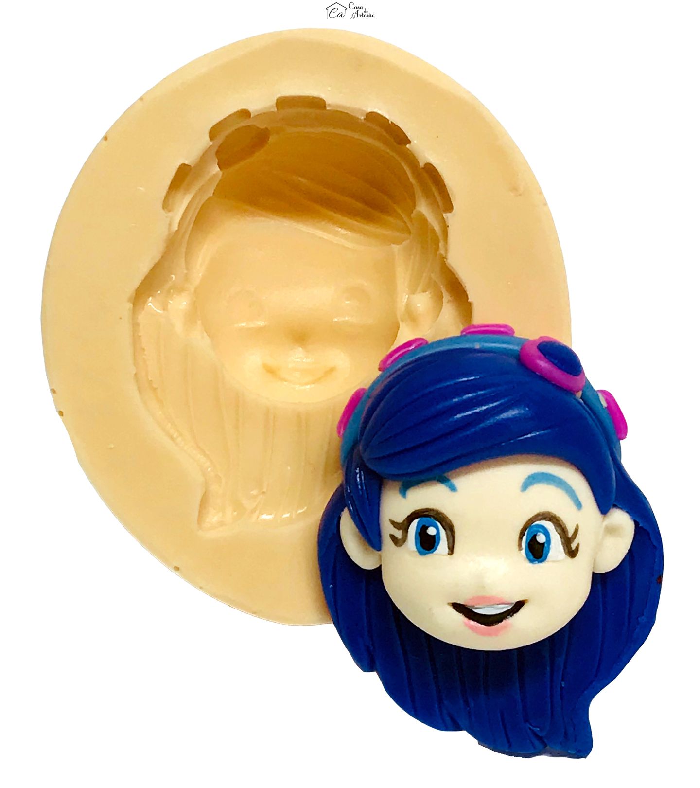 Molde de silicone - Moranguinho - Rosto Amora Linda - Pequeno - P530