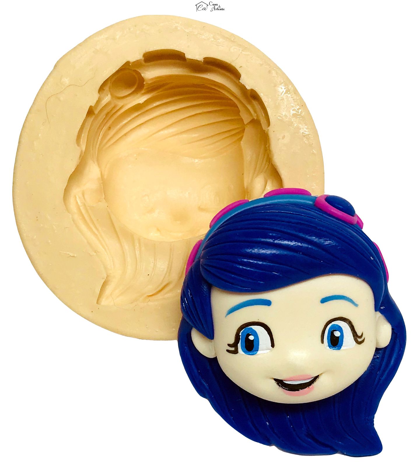 Molde de silicone - Moranguinho - Rosto Amora Linda - Grande - P510