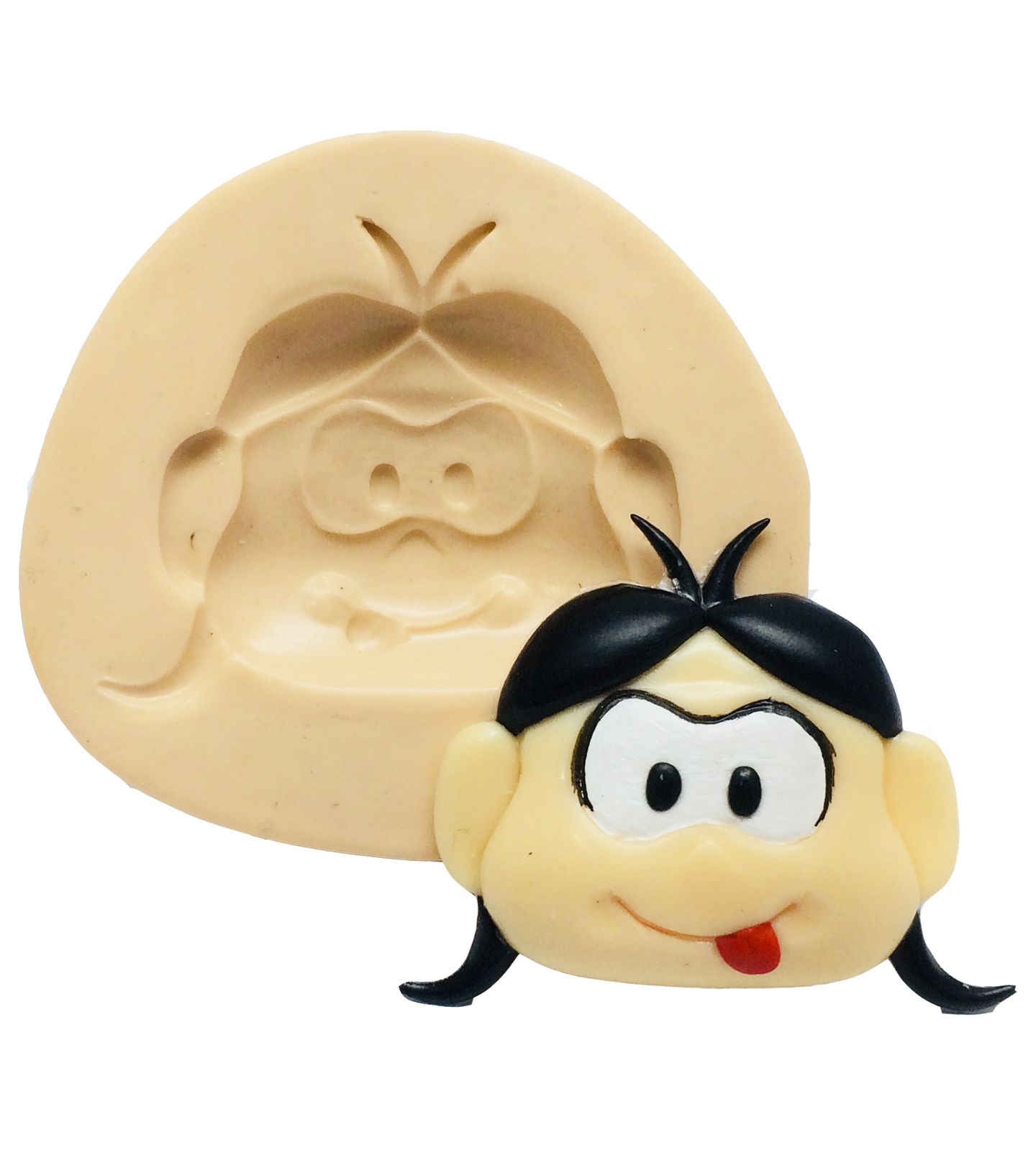 Molde de silicone - Rosto Menina Gulosa - Grande - P207