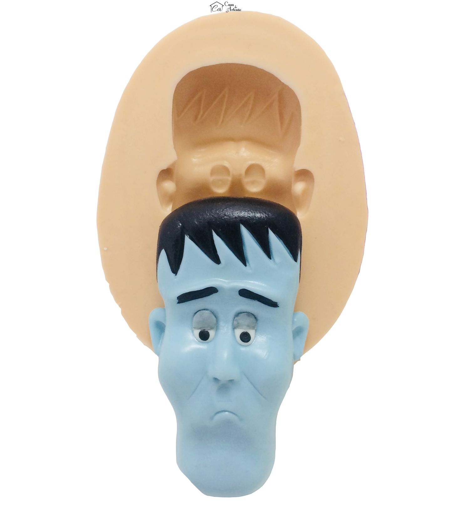 Molde de silicone - Familia Addams - Rosto Lurch - Grande - P404