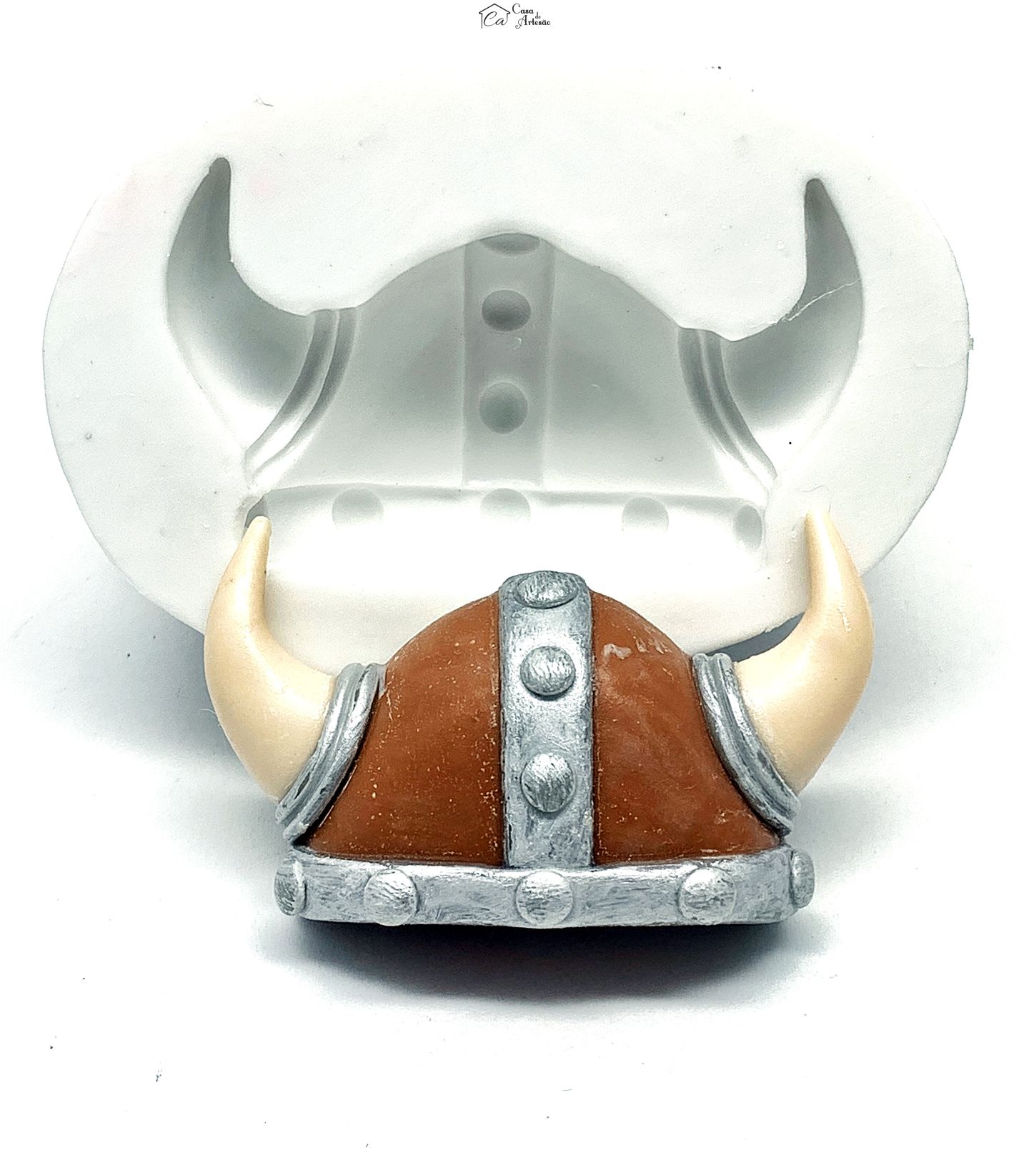 Molde de silicone - Vikings - Capacete - Grande - P1198