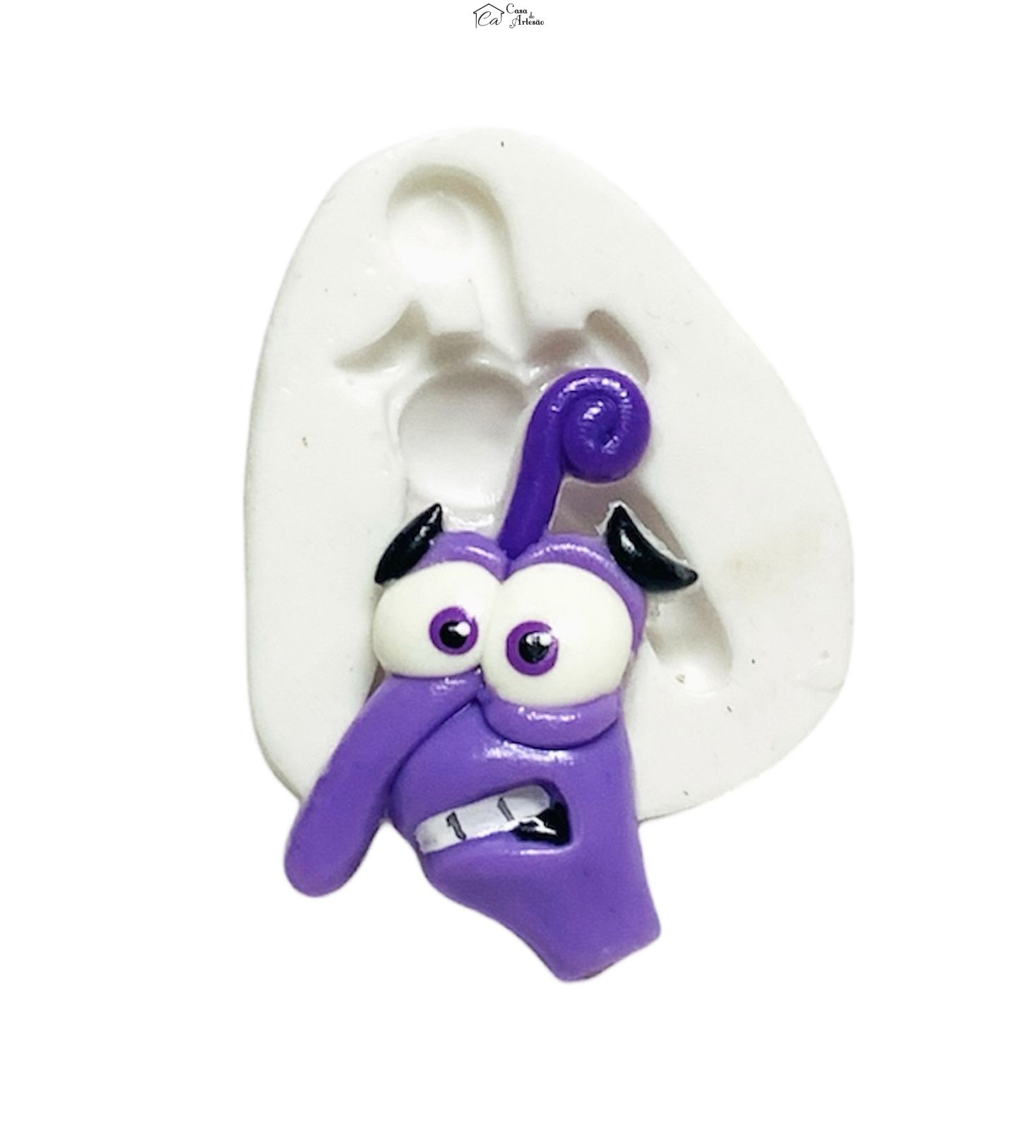 Molde de silicone - Divertida Mente - Rosto Medo - Pequeno - P1243