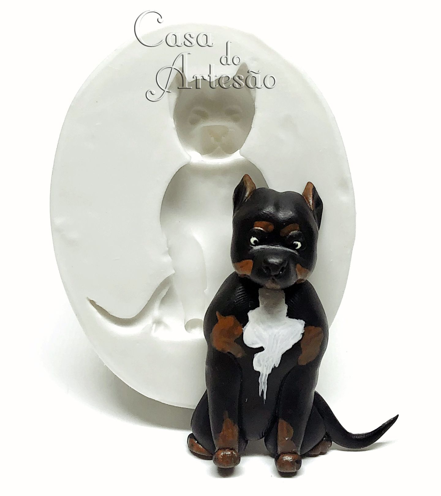 Molde de silicone - Cachorro - Pitbull - Grande - P907