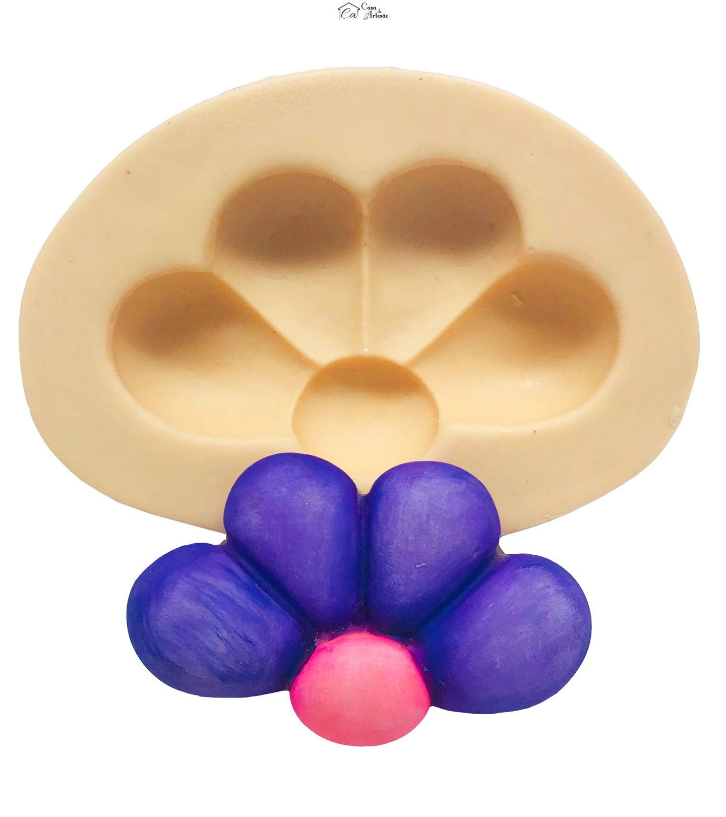 Molde de silicone - Margarida Country - Metade - P 119