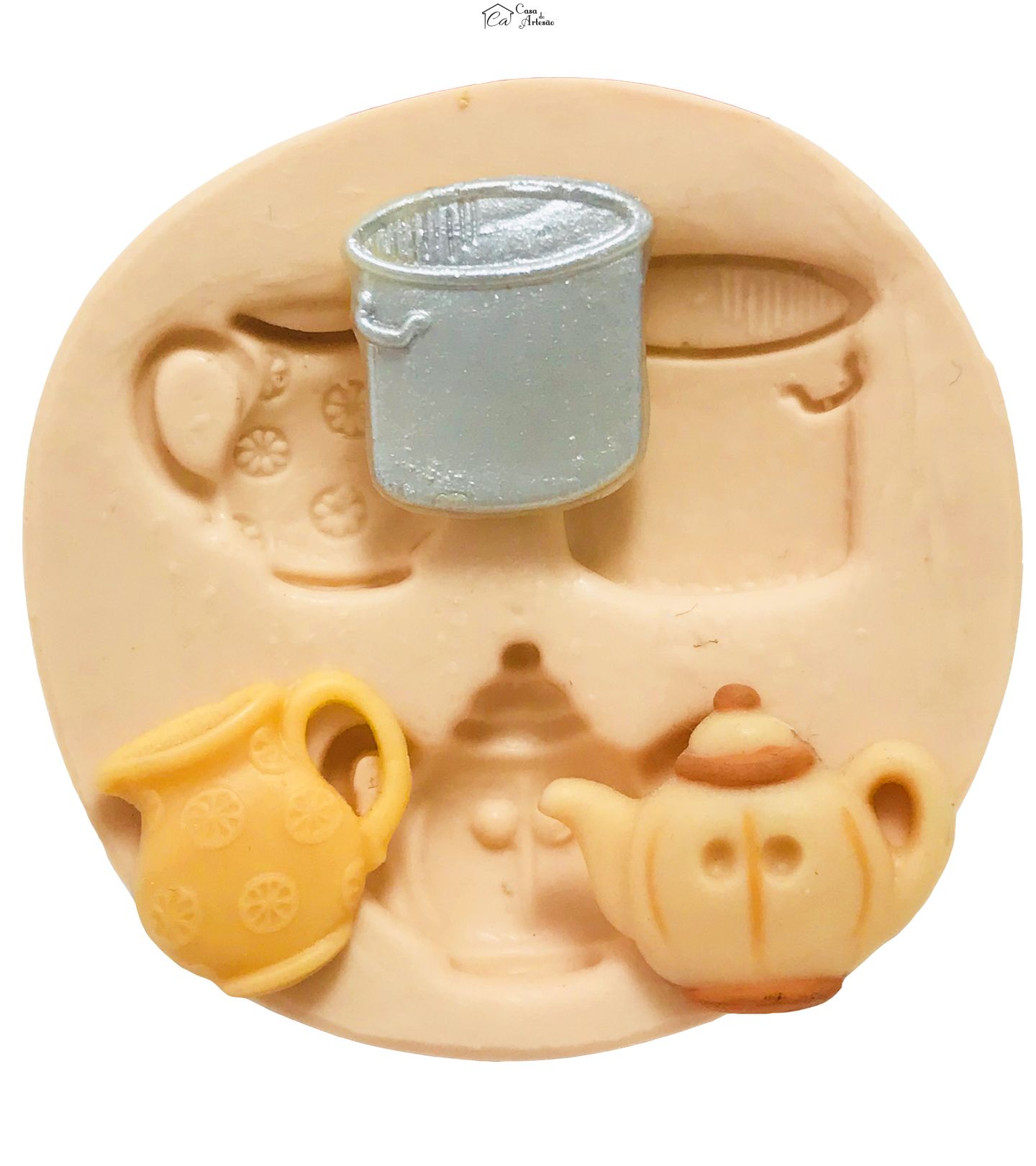 Molde de silicone - Bule, Jarra e Balde