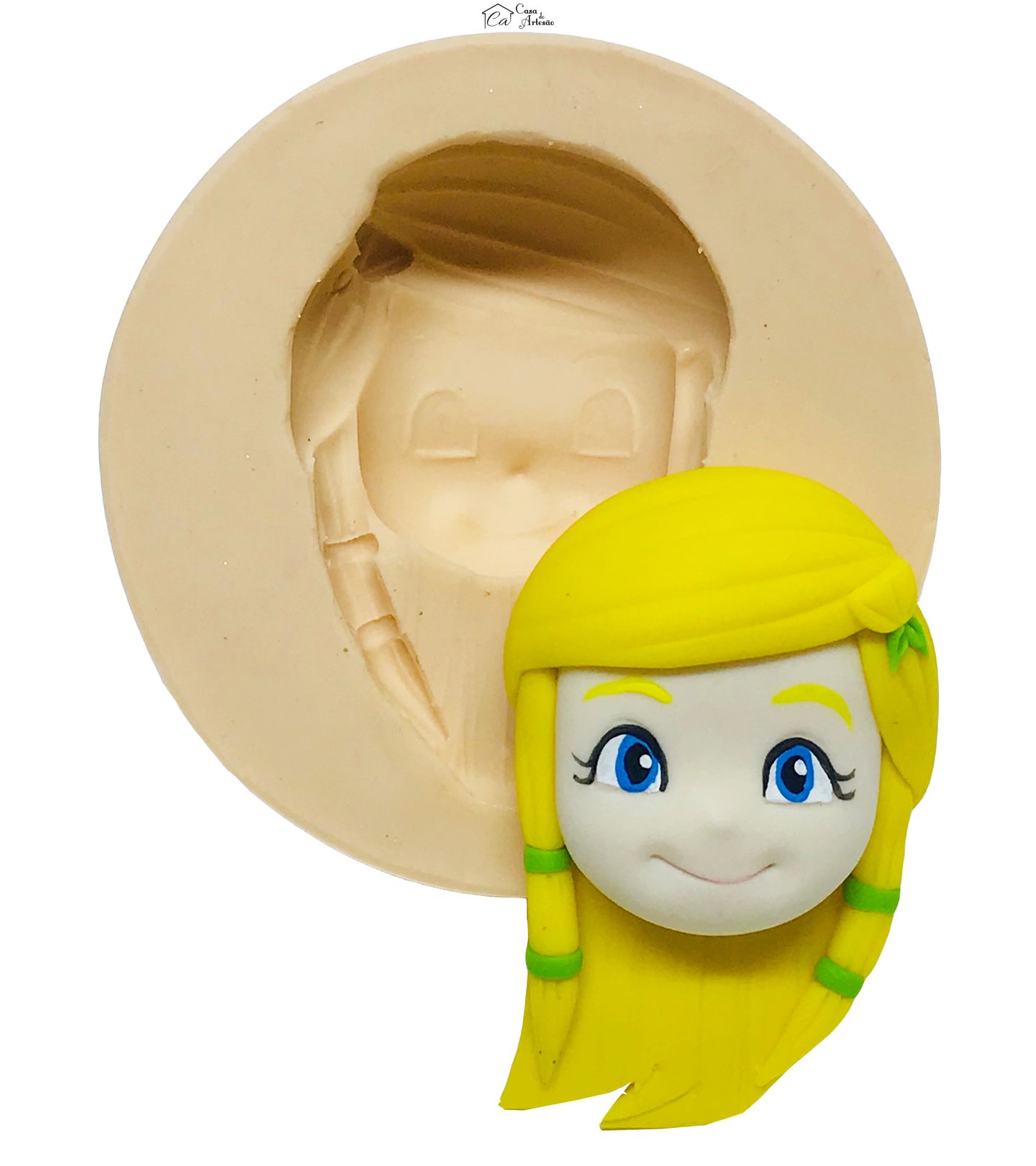 Molde de silicone - Moranguinho - Rosto Gotinha de Limão - Medio - P541