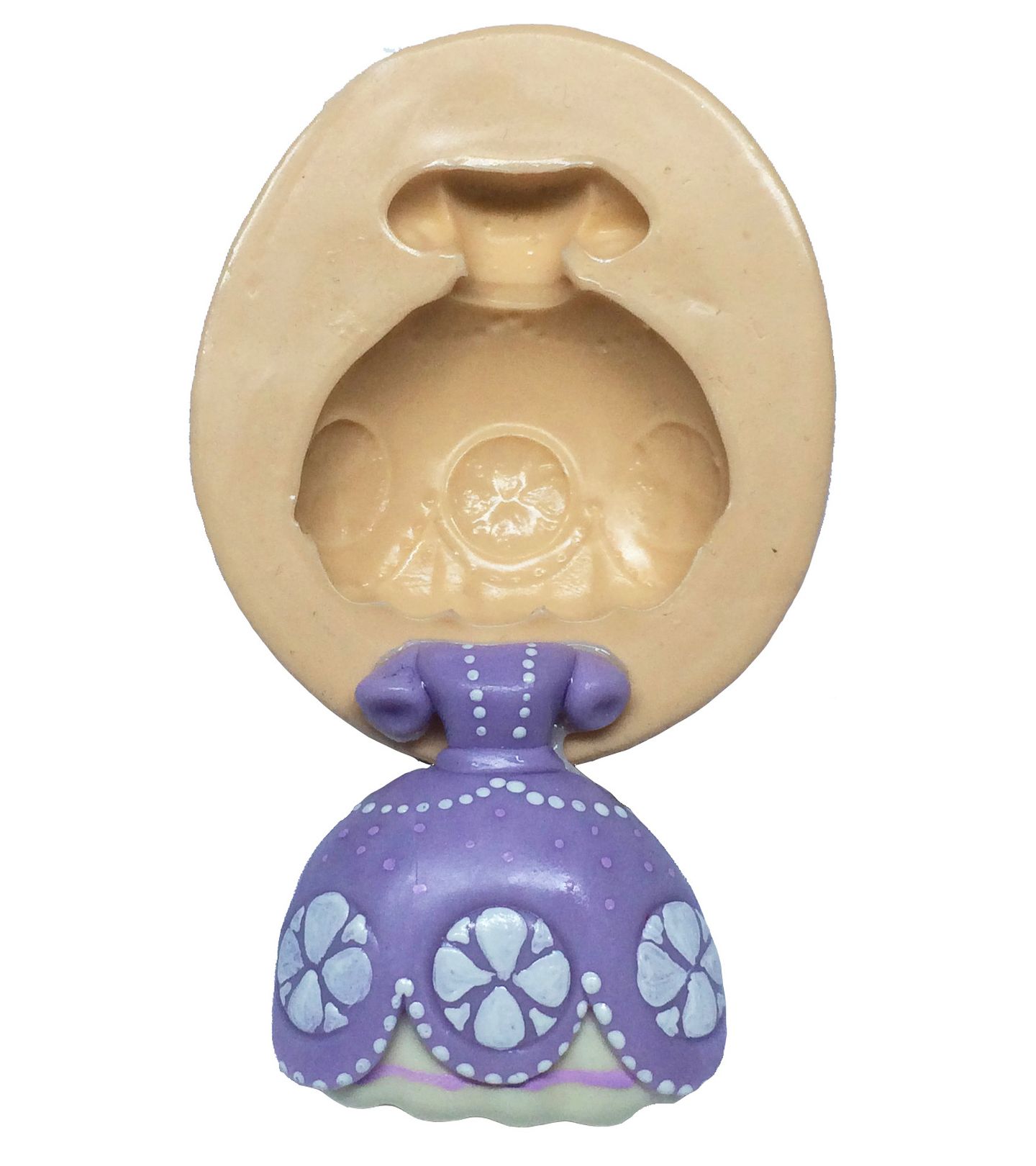 Molde de silicone - Princesa Sofia - Vestido Pequeno - P252
