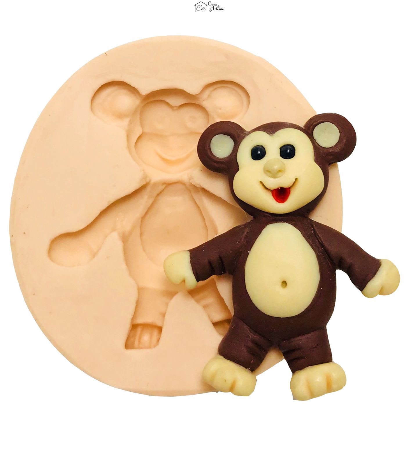 Molde de silicone - Macaco Sentado