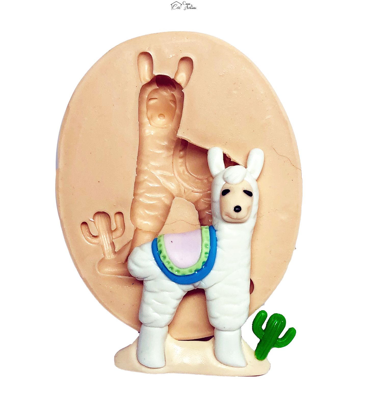 Molde de silicone - Lhama - Mod.02 - Media - P746