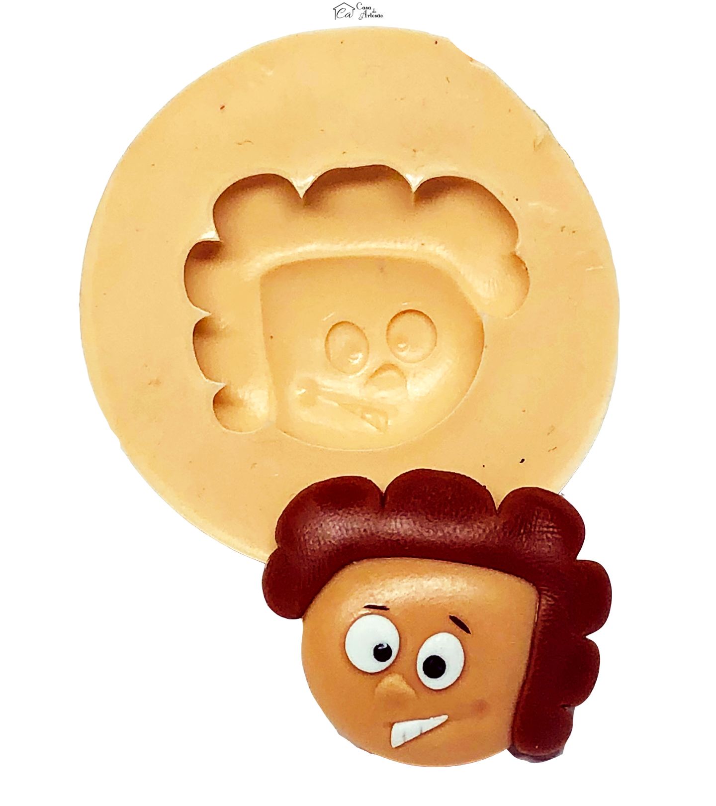 Molde de silicone - Detetive do Predio Azul - Rosto Capim - Medio - P667