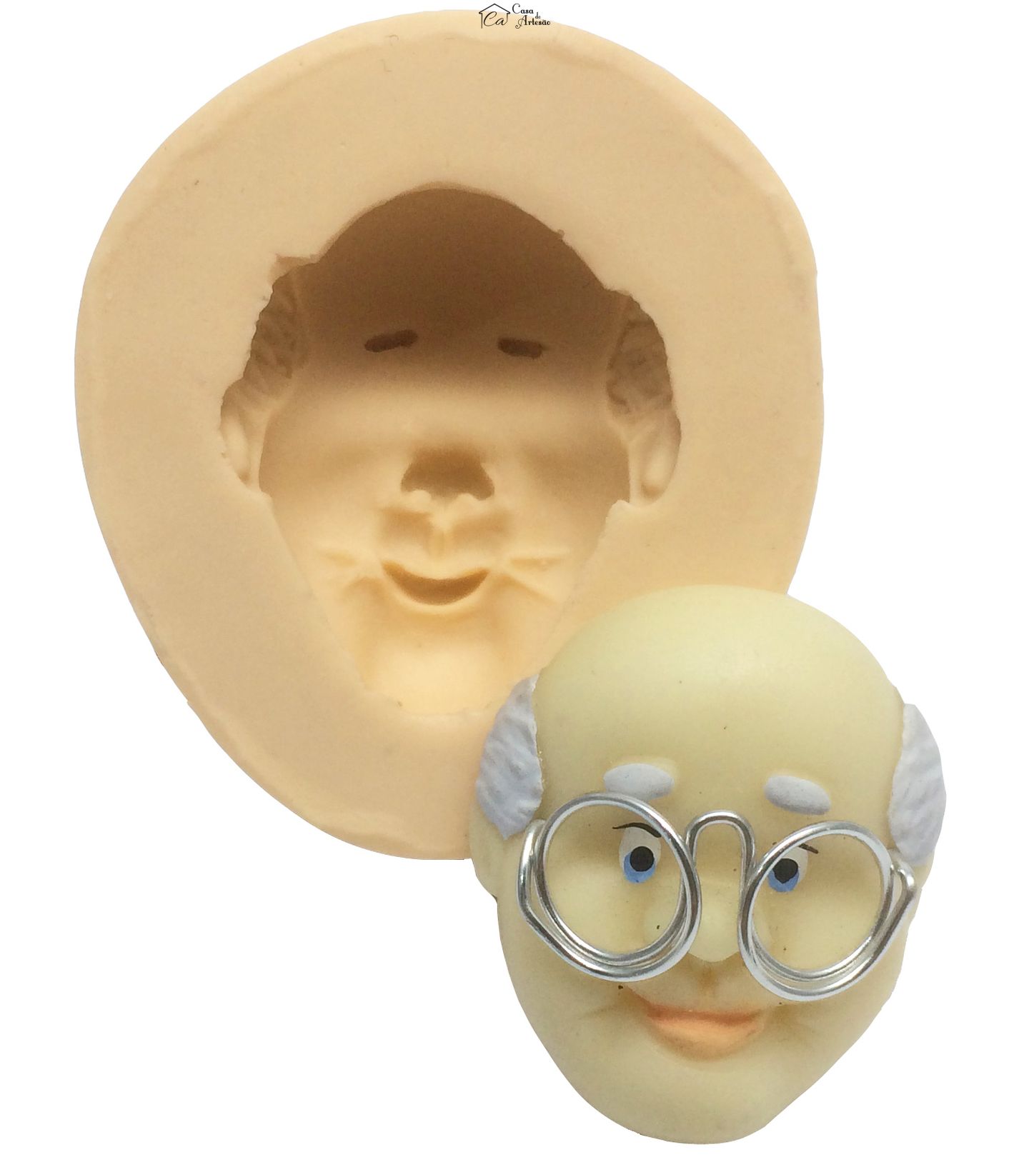 Molde de silicone - Rosto Vovô