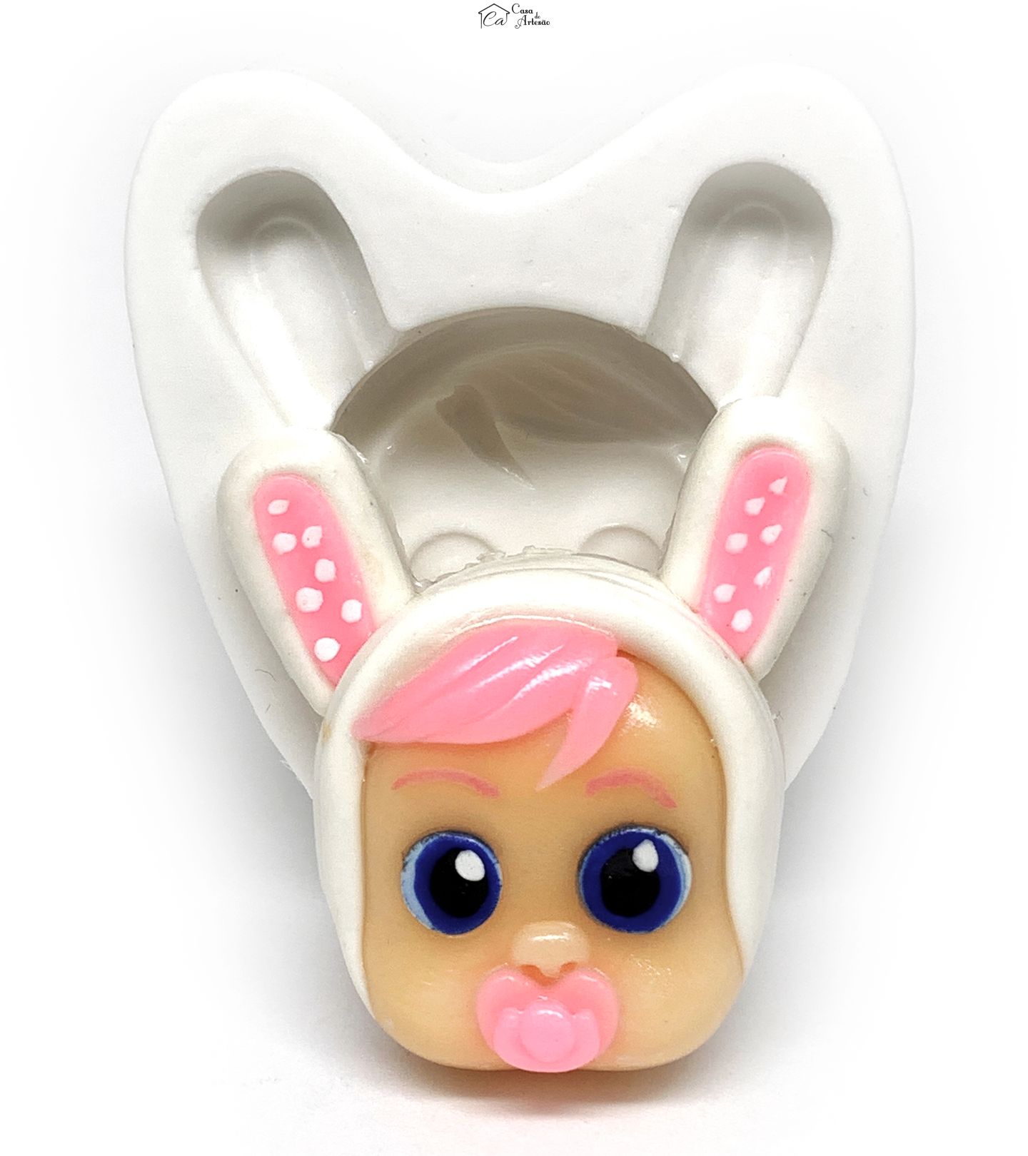 Molde de silicone - Cry Babies - Rosto Coney - Grande - P1185