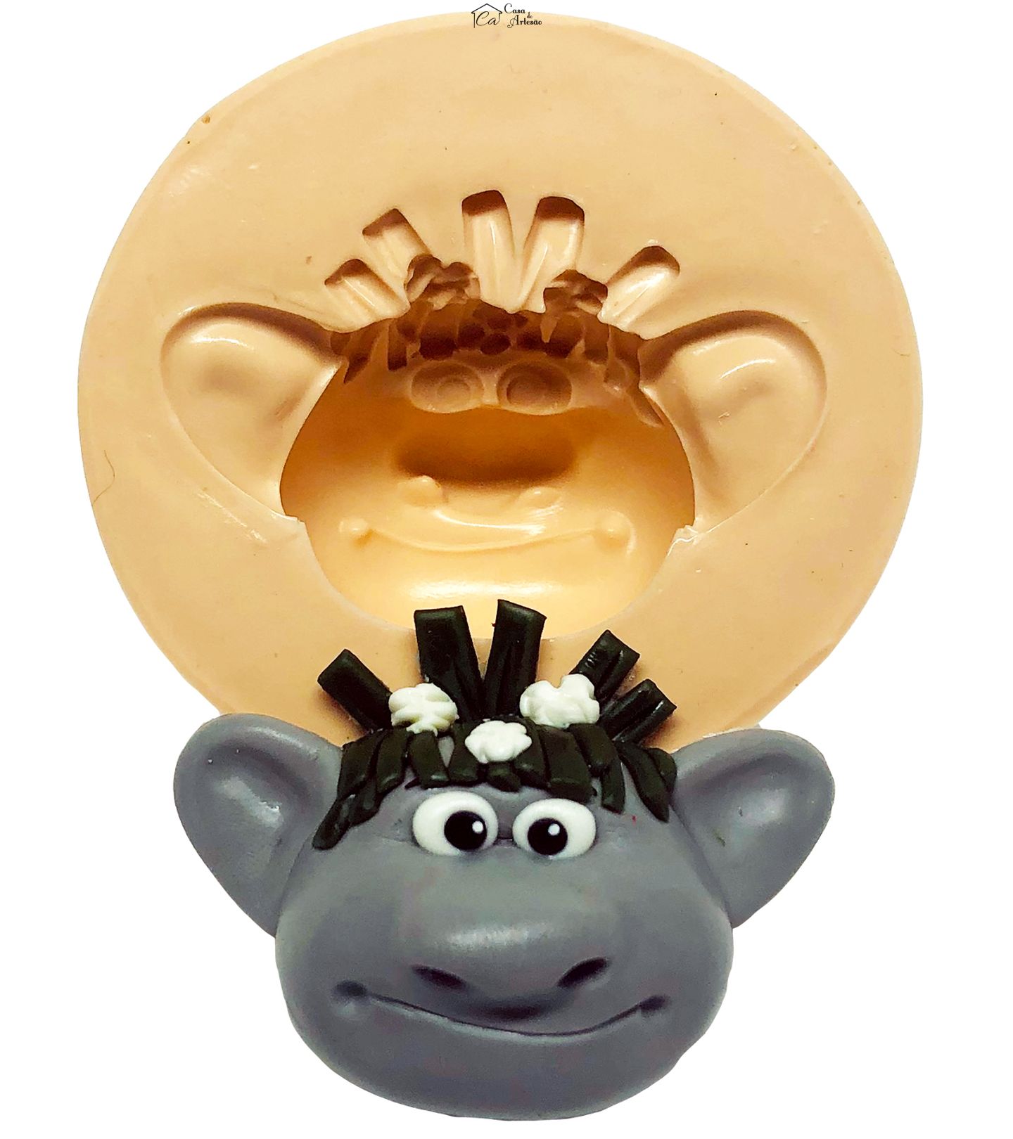 Molde de silicone - Frozen II - Rosto Troll - Grande - P721