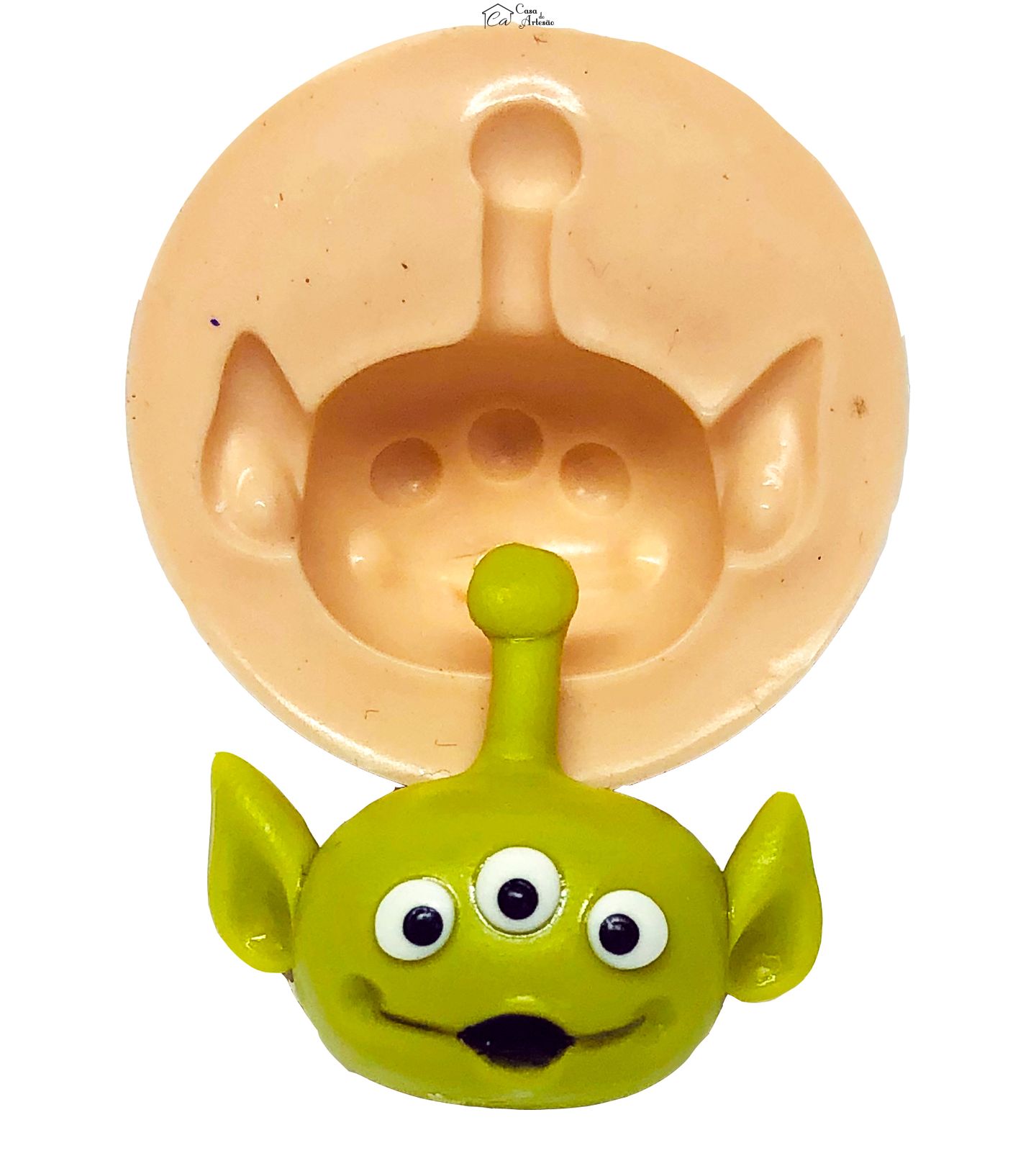 Molde de silicone - Toy Story - Rosto Alien - Pequeno - P645