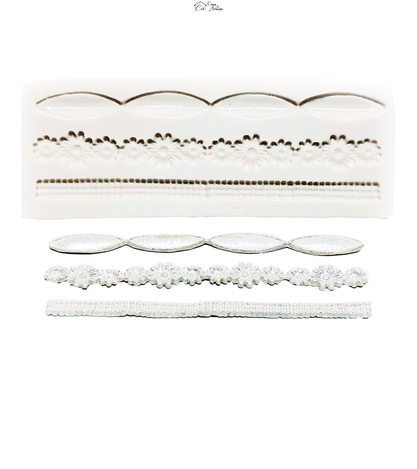 Molde de silicone - Border c/ 03 Tipos - P1099