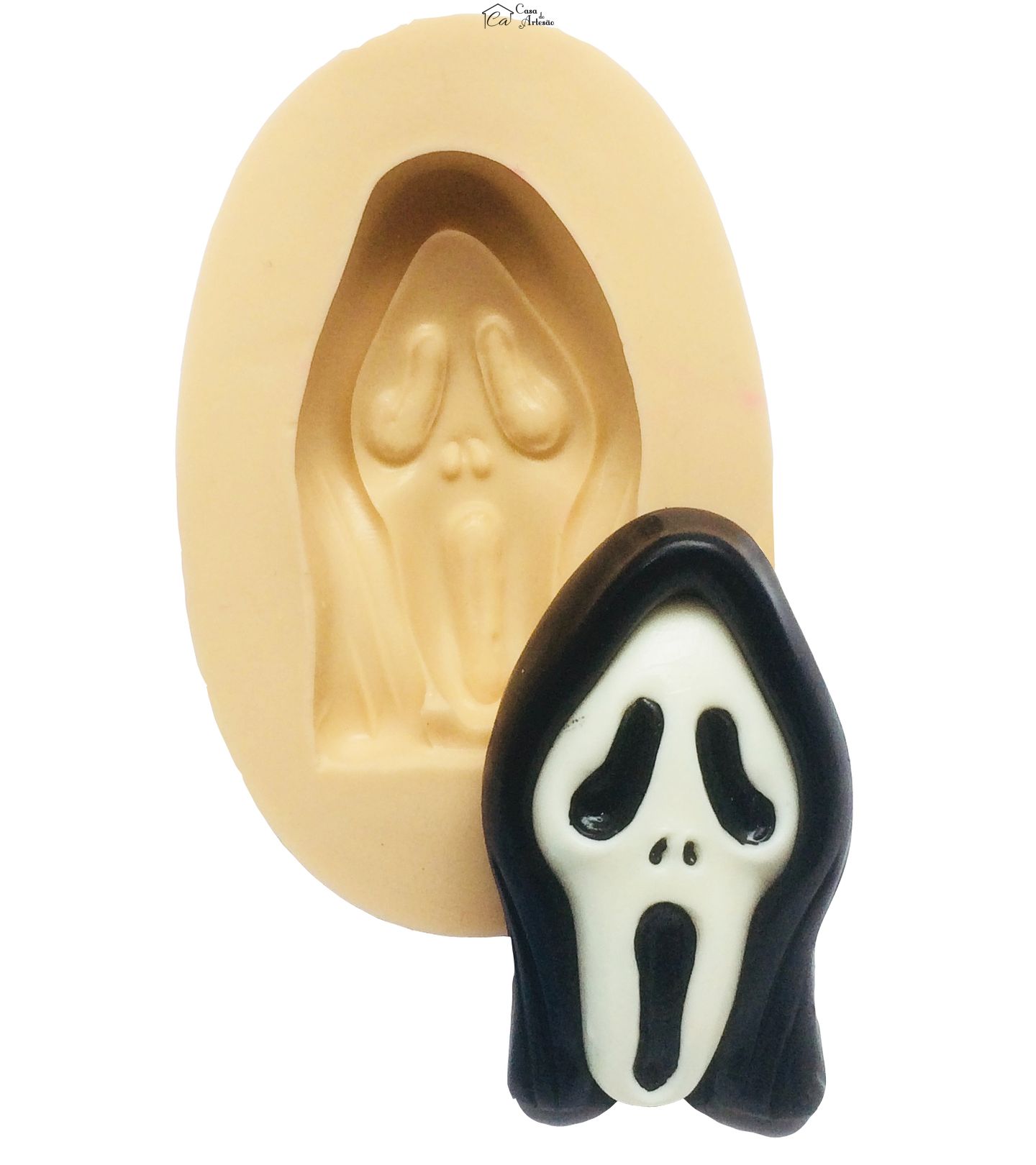 Molde de silicone - Panico - Rosto Morte - Medio - P390