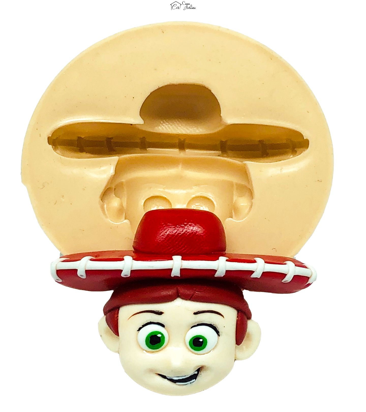 Molde de silicone - Toy Story - Rosto Jessie - Medio - P652