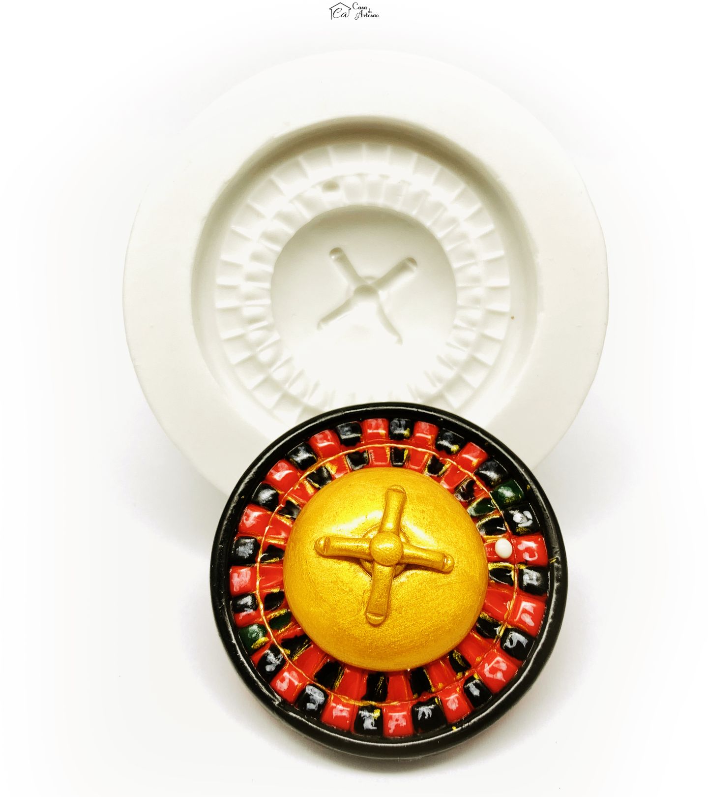 Molde de silicone - Cassino Las Vegas - Roleta - Grande - P1178