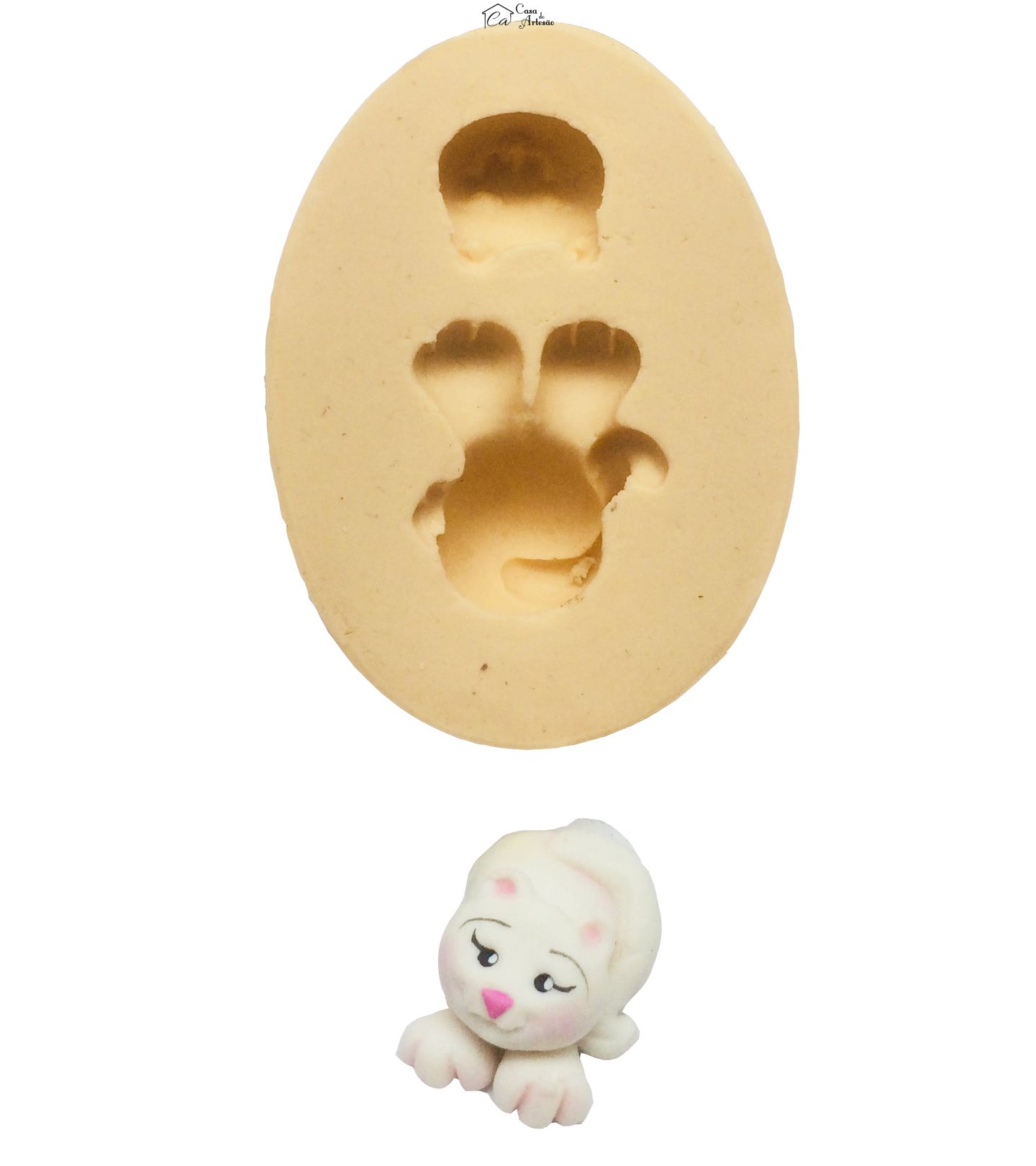 Molde de silicone - Gato Sentado Médio