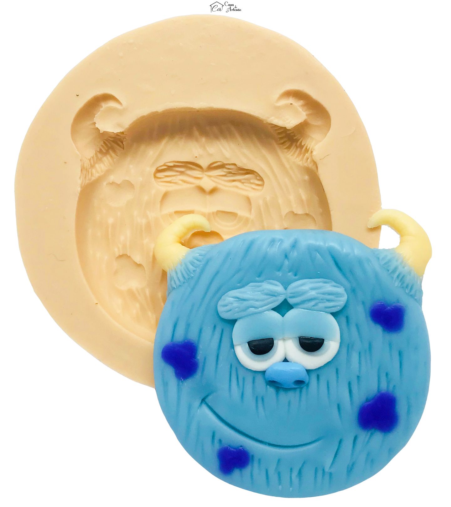 Molde de silicone - Monstros S/A - Rosto Sullivan Chapado - Grande - P455