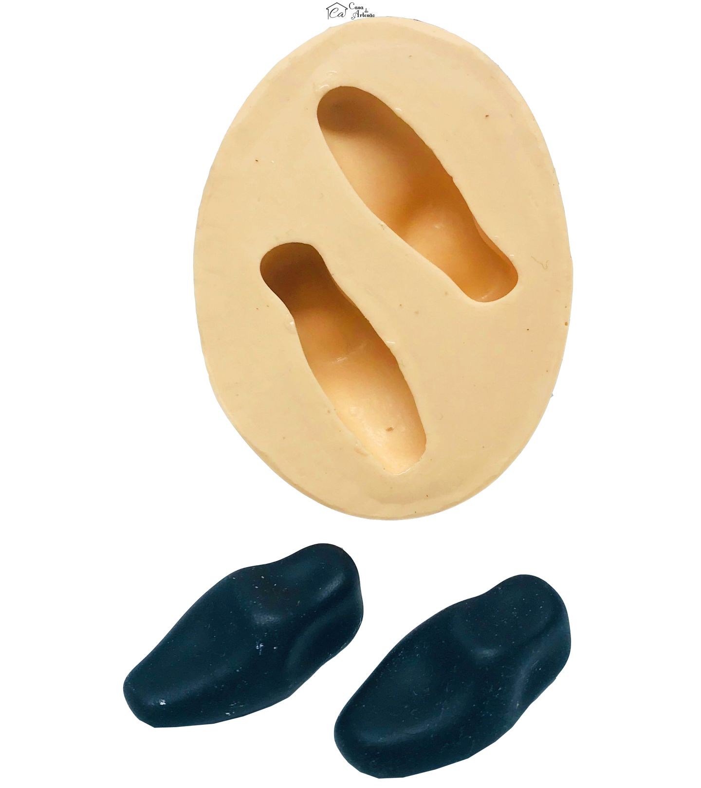 Molde de silicone - Sapato p/ Noivos - Bico Redondo / Reto