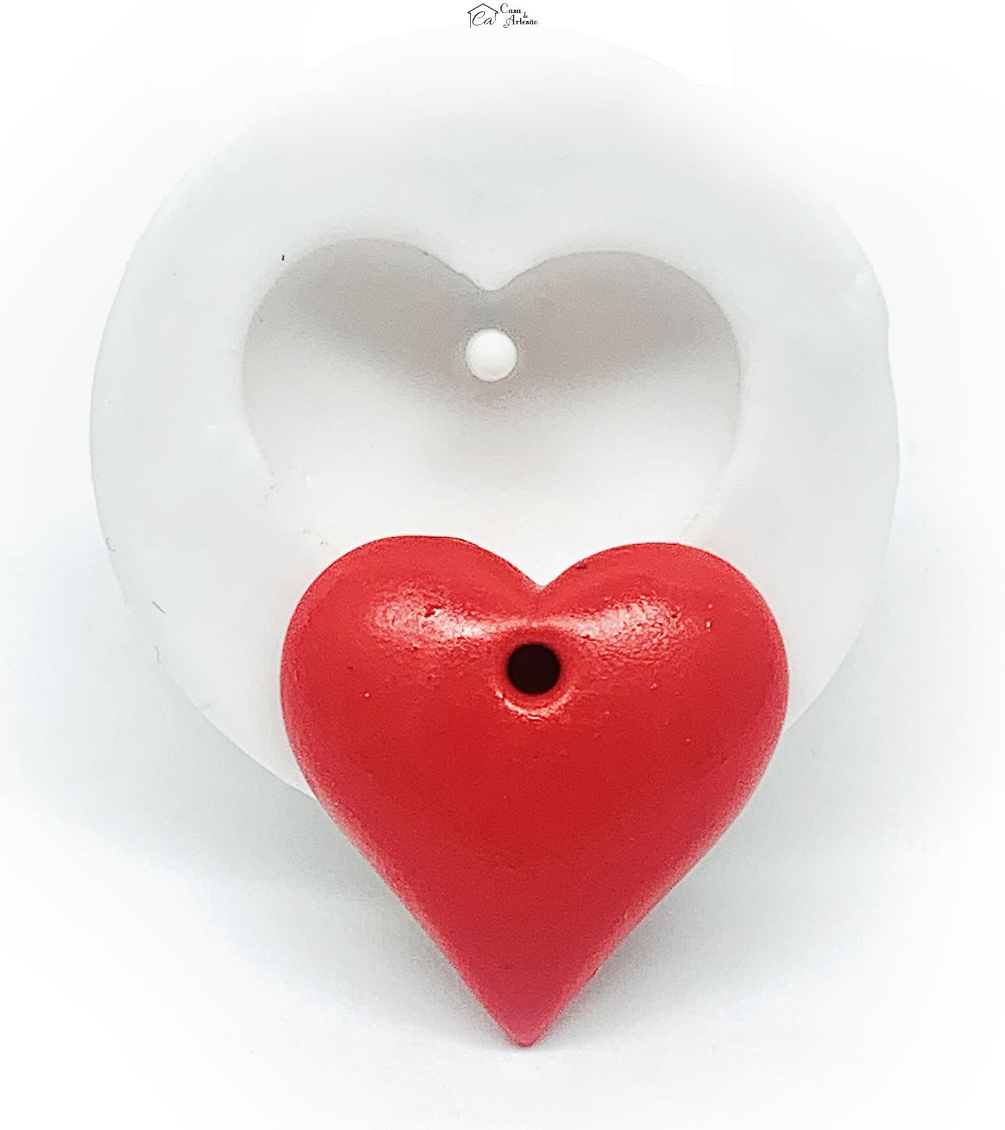 Molde de silicone - Joias - Pingente Coração - P881