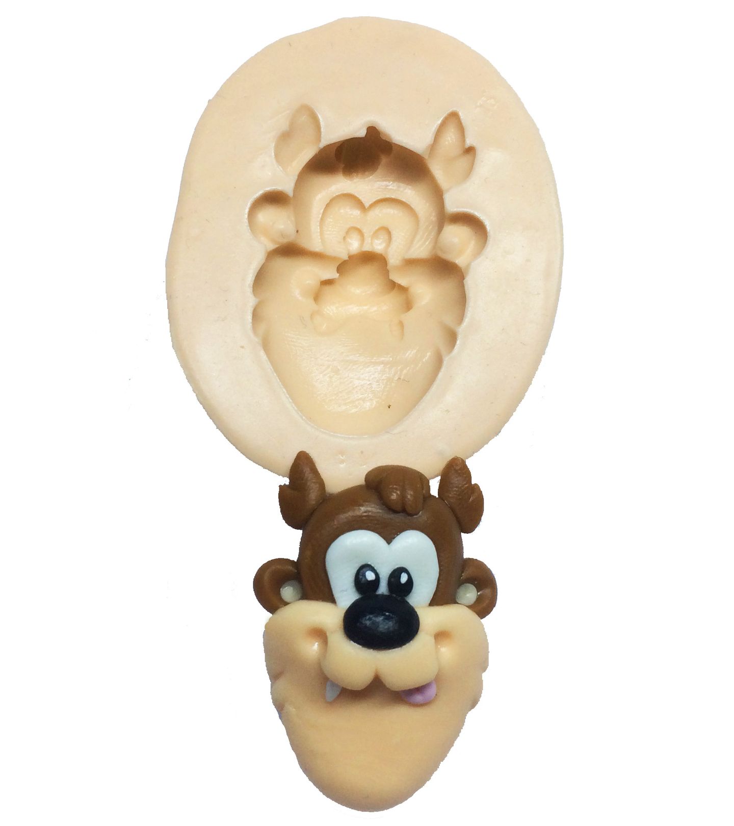 Molde de silicone - Looney Tunes Baby - Rosto Taz - Medio - P39