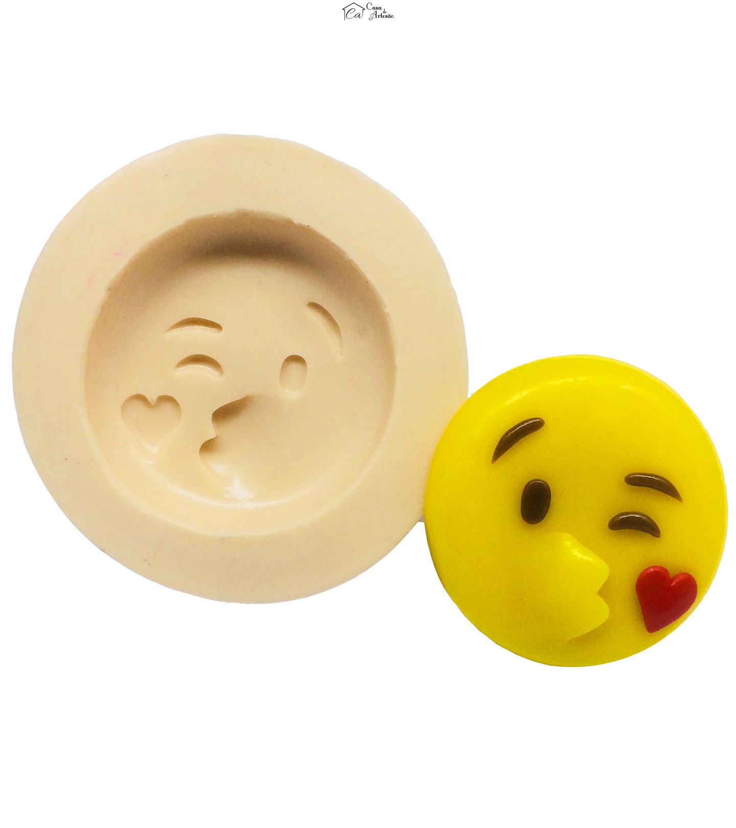 Molde de silicone - Emoji O filme - Beijinho - Medio - P322