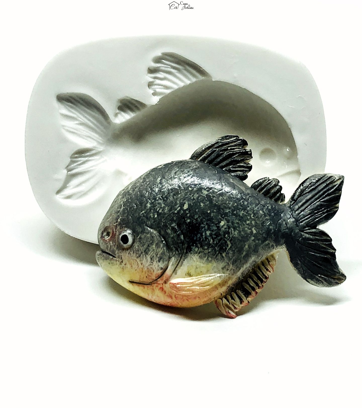 Molde de silicone - Peixe - Piranha - Media - P989