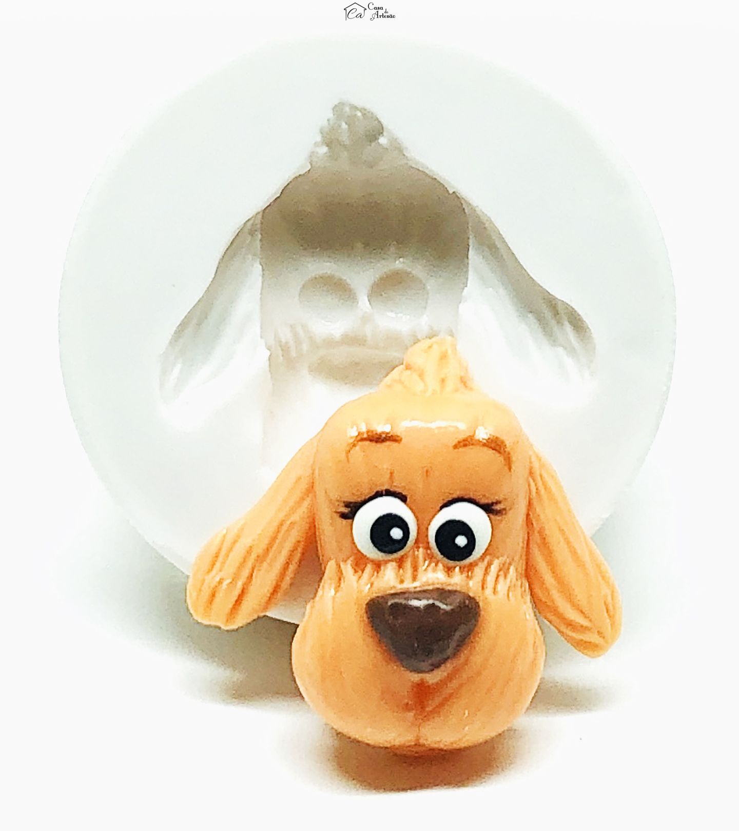 Molde de silicone - Vai Cachorro, Vai - Rosto Tag - Pequeno - P1004