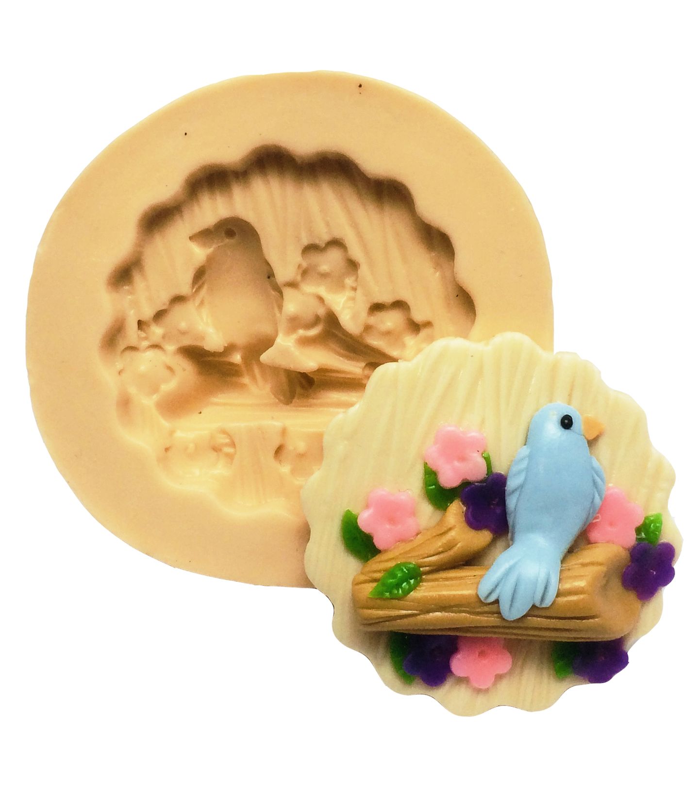 Molde de silicone - Jardim Encantado - Passaro - Pequeno - P364