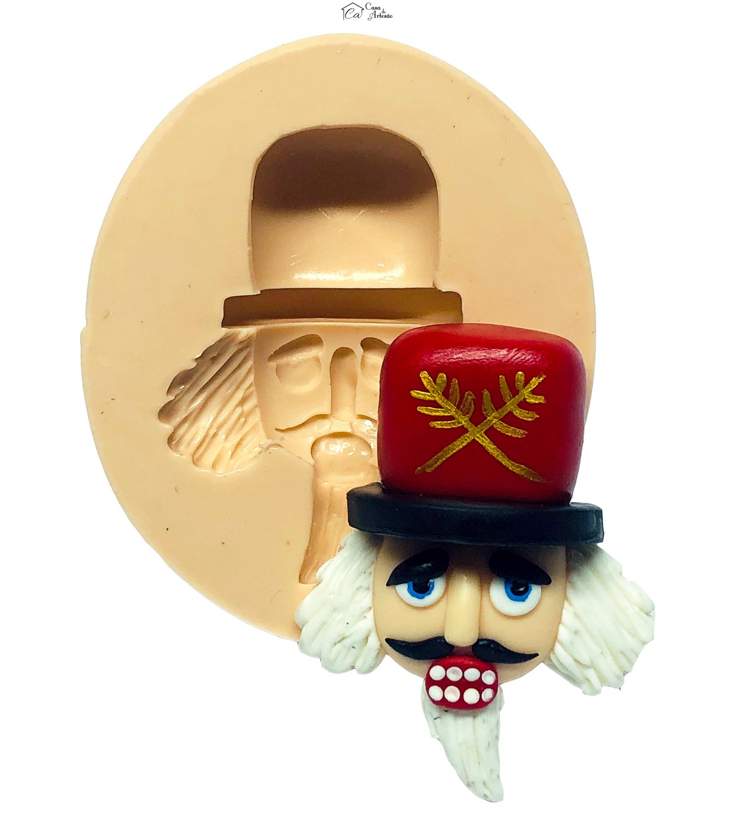 Molde de silicone - Rosto Quebra Nozes - Grande - P701