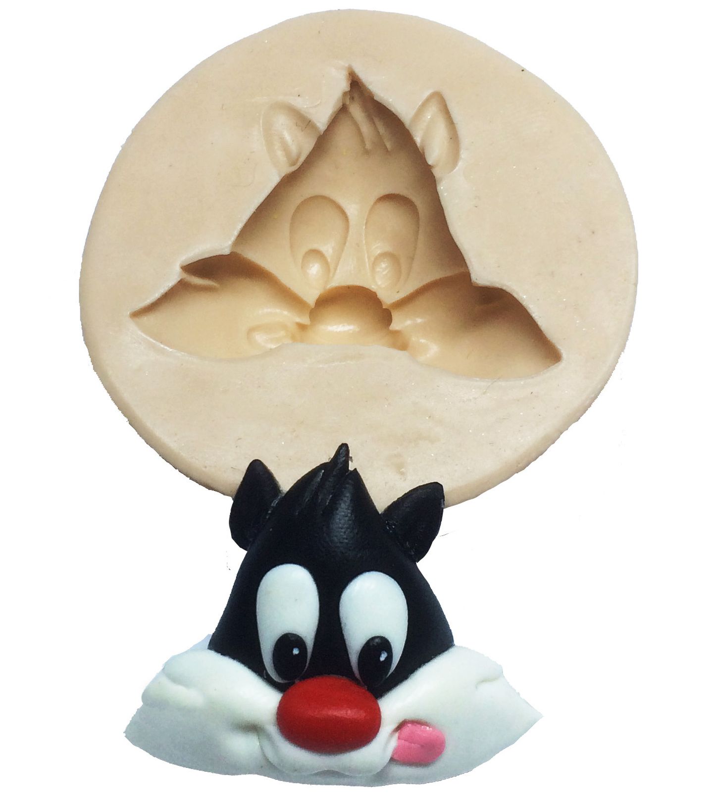 Molde de silicone - Looney Tunes Baby - Rosto Frajola - Medio - P39