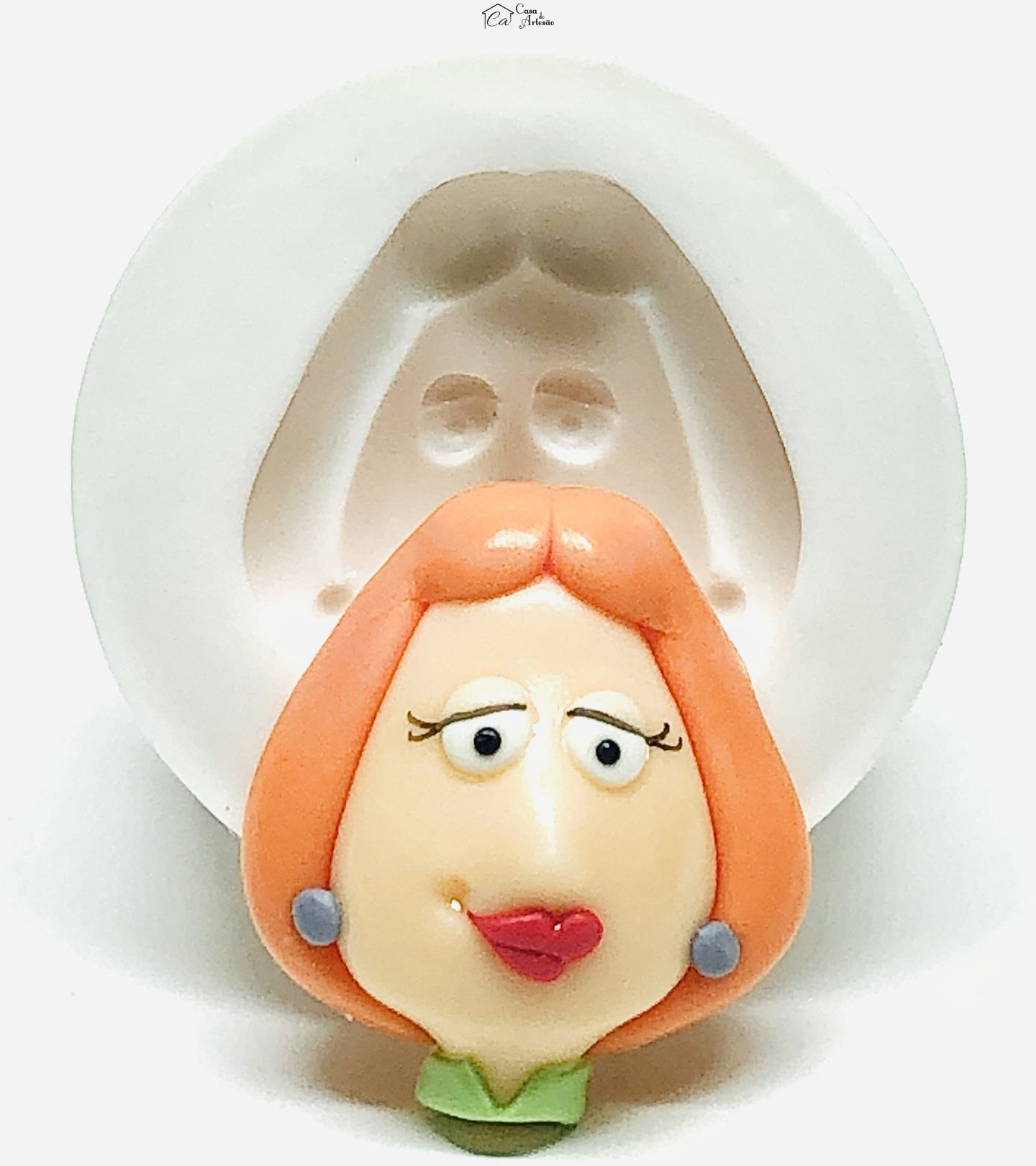 Molde de silicone - Uma Familia da Pesada - Rosto Lois - Medio - P956