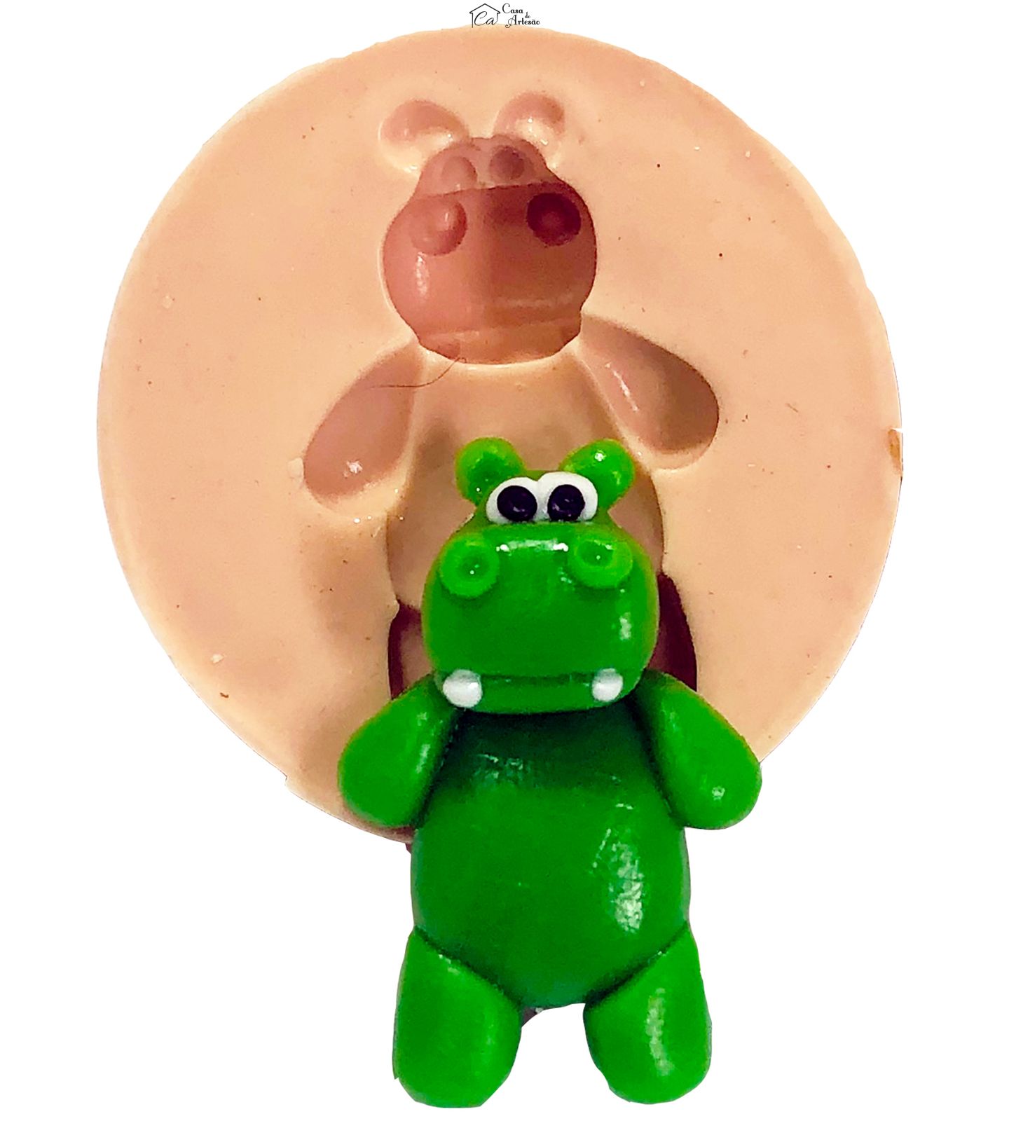 Molde de silicone - Baby Tv - Hipopotamo - Pequeno - P713