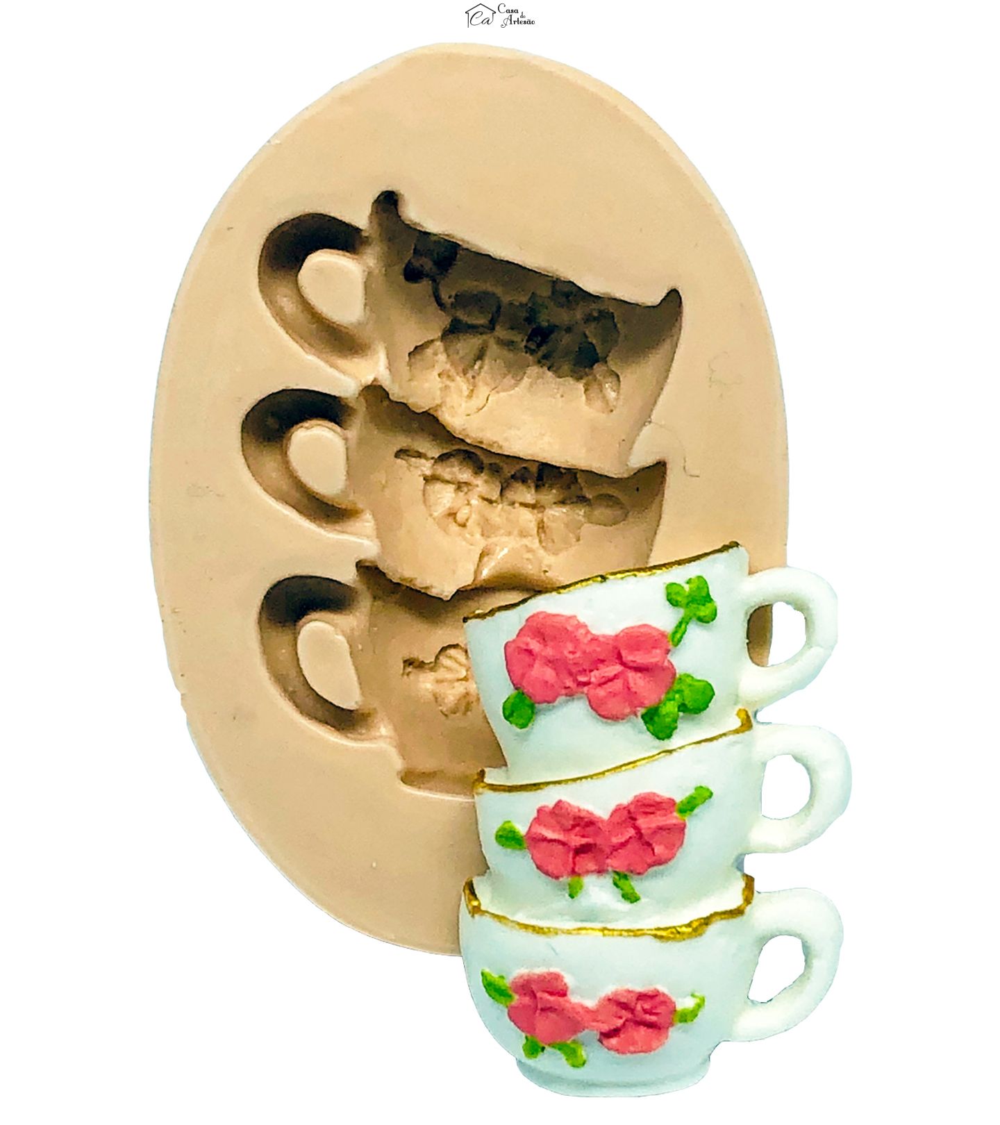 Molde de silicone - Enfeite - 3 Xícaras - P771