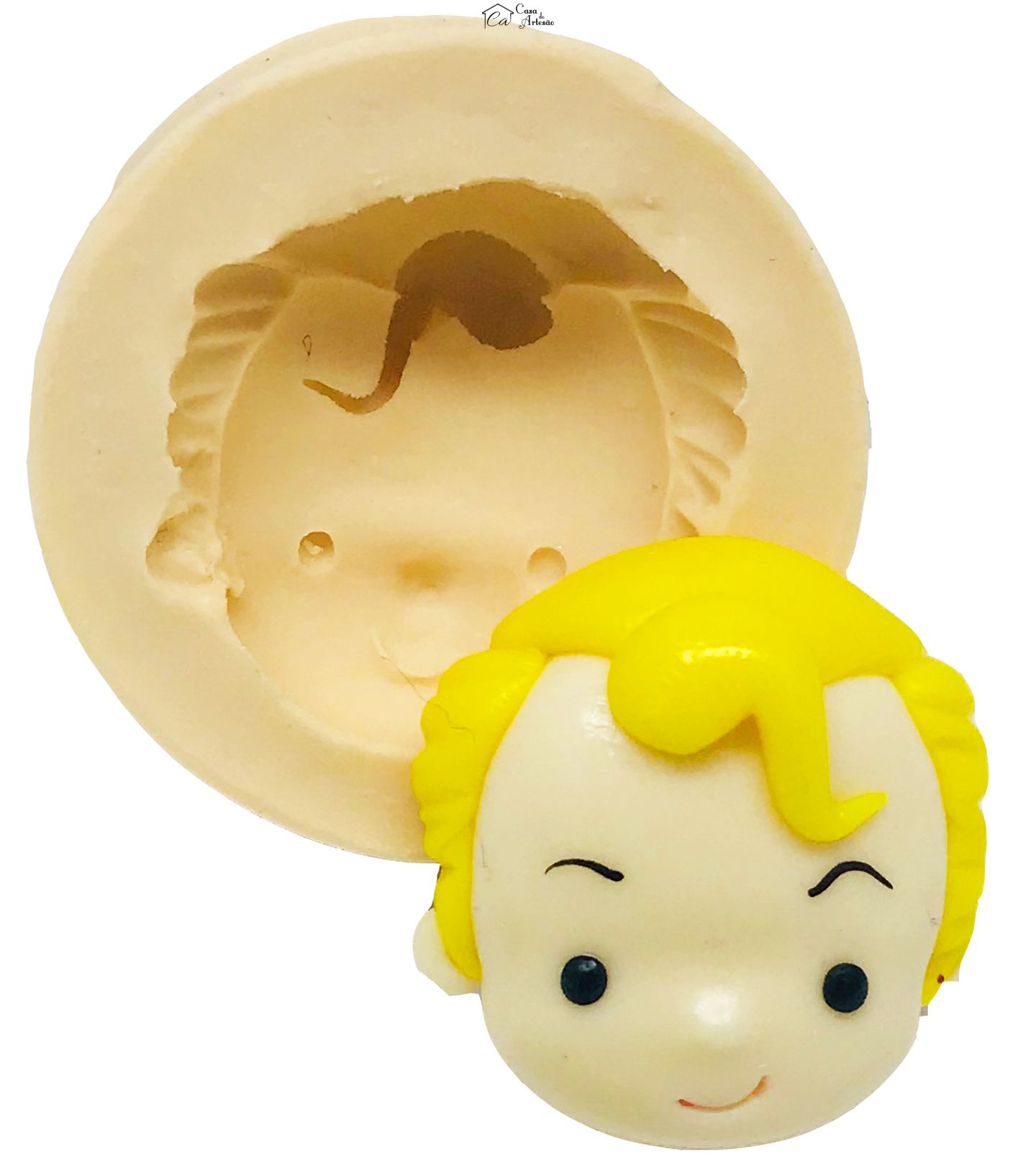 Molde de silicone - Liga da Justiça - Rosto AquamanBaby - Medio - P504