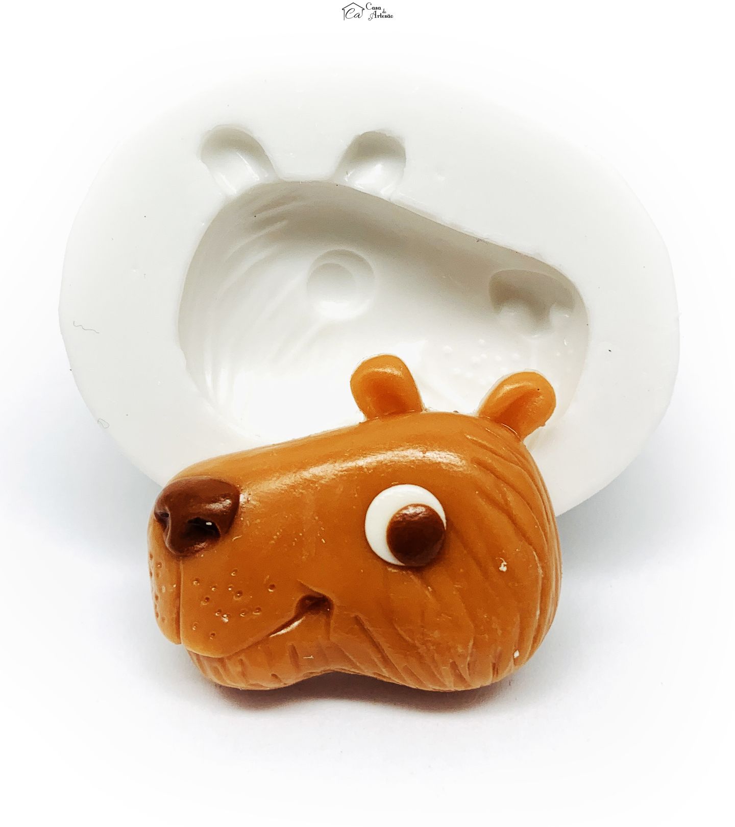 Molde de silicone - Capivara - Rosto - Medio - P1177