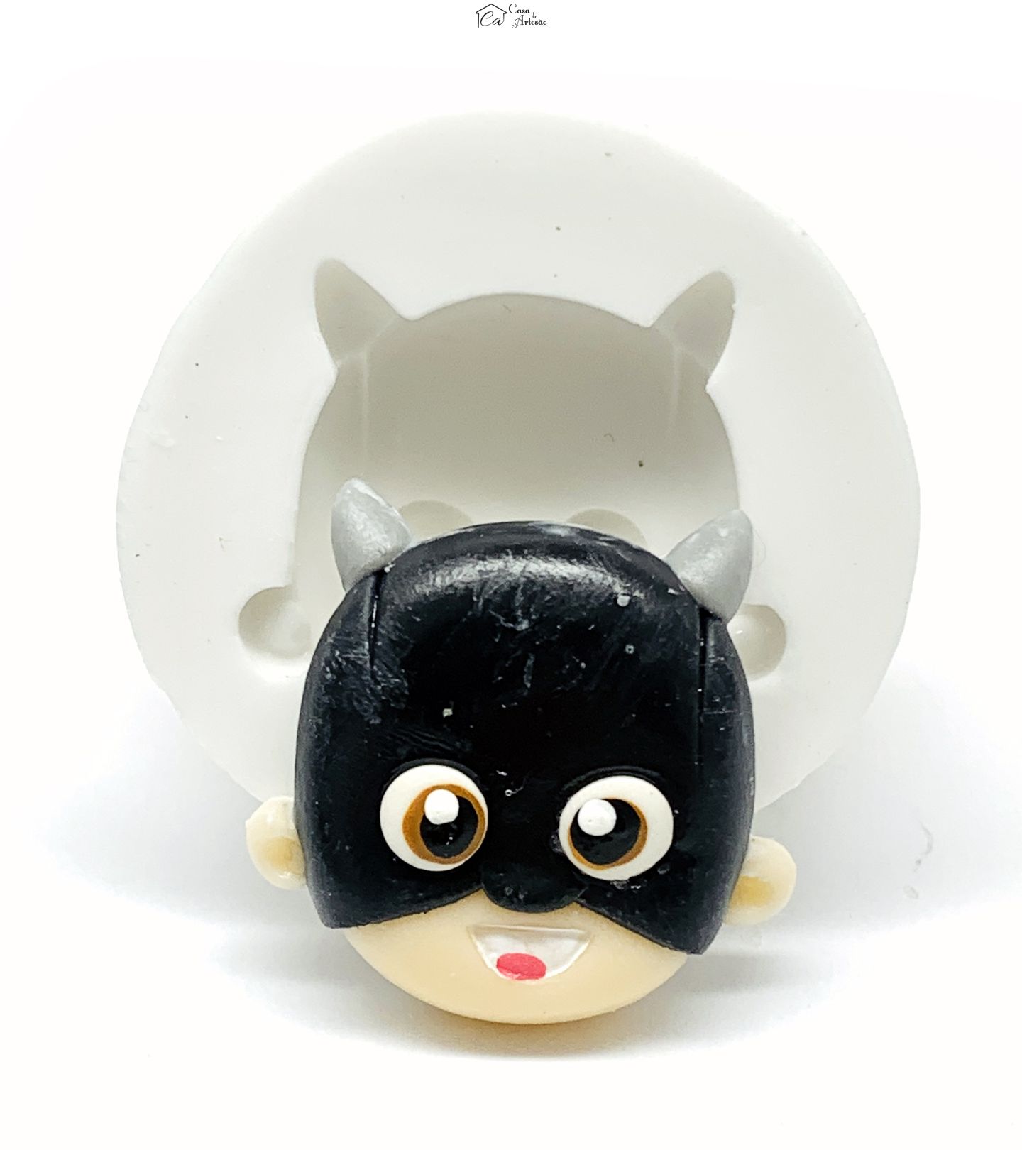 Molde de silicone - Os Aventureiros - Rosto Preto - Medio - P1217