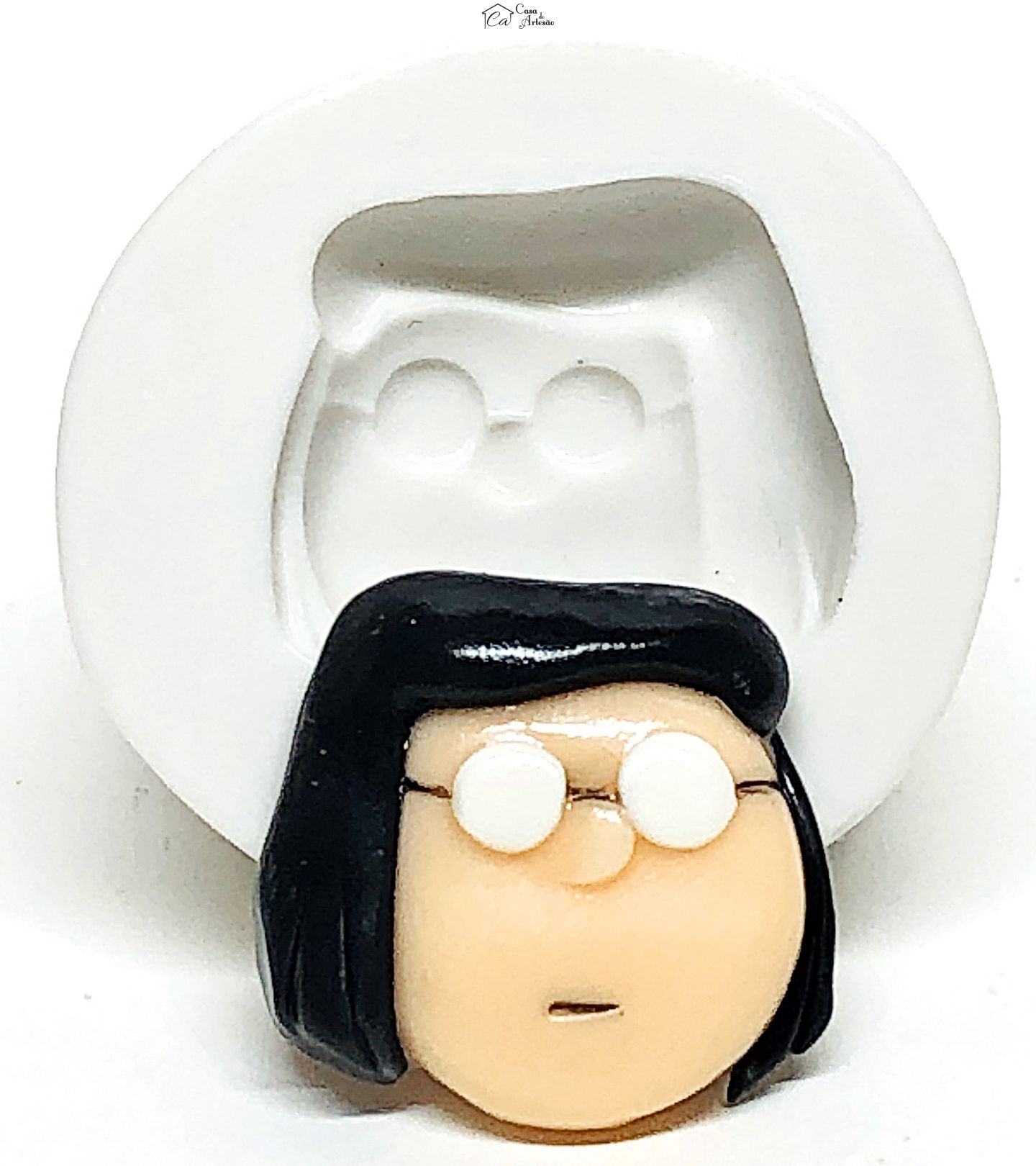 Molde de silicone - Turma do Snoopy - Rosto Marcie - Medio - P1078