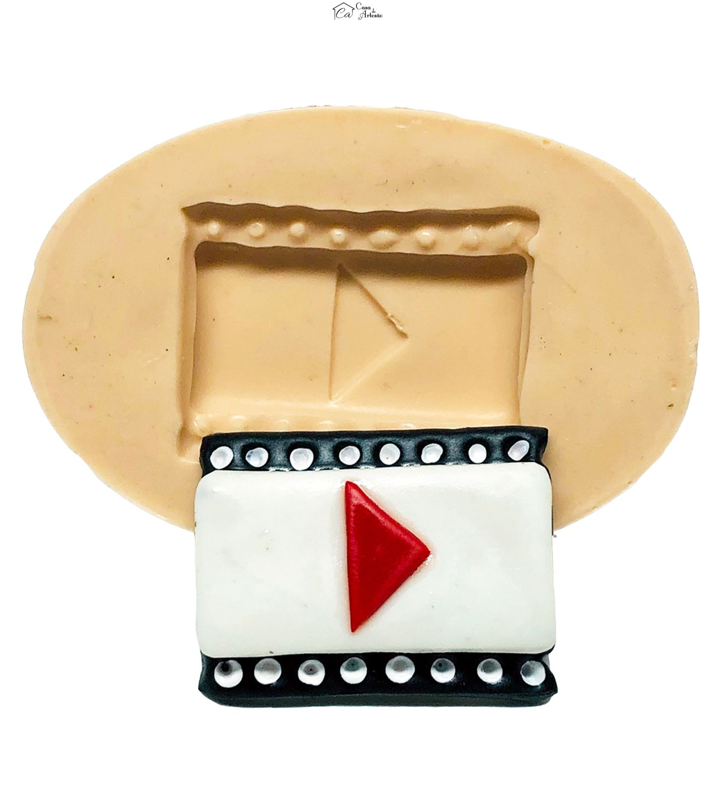 Molde de silicone - Placa Youtube - Media - P728