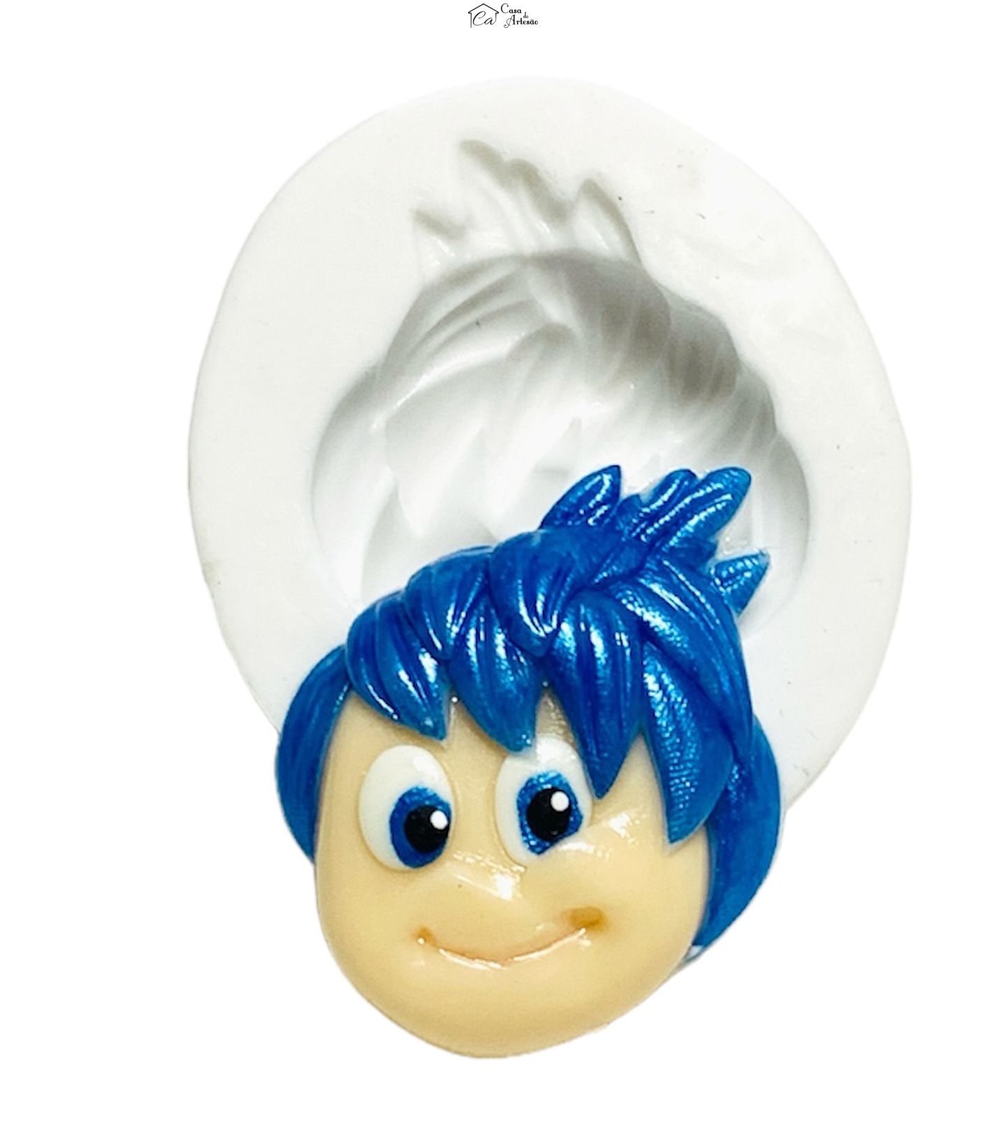 Molde de silicone - Divertida Mente - Rosto Alegria - Medio - P1243