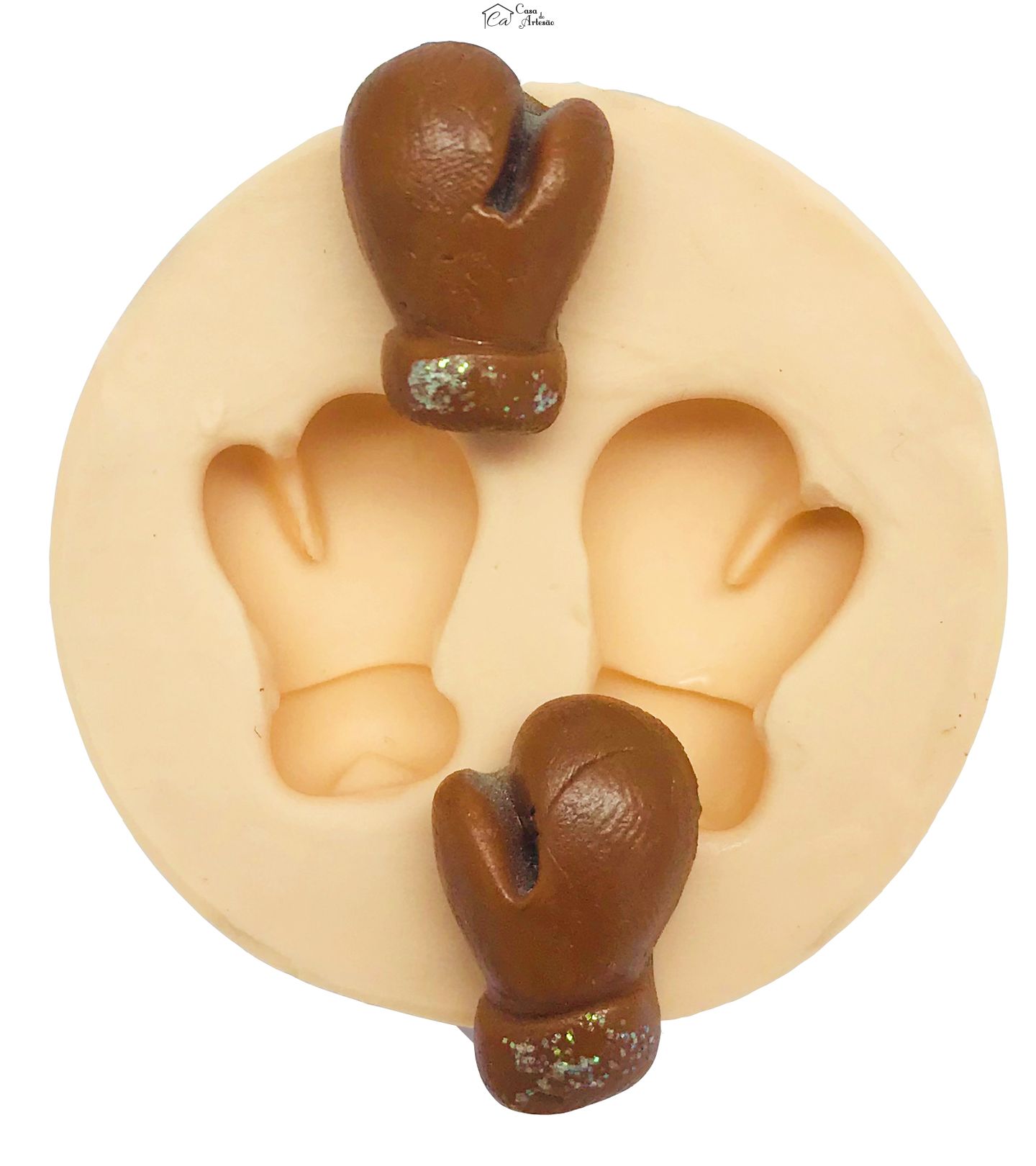 Molde de silicone - Boxe - Luvas - Pequena