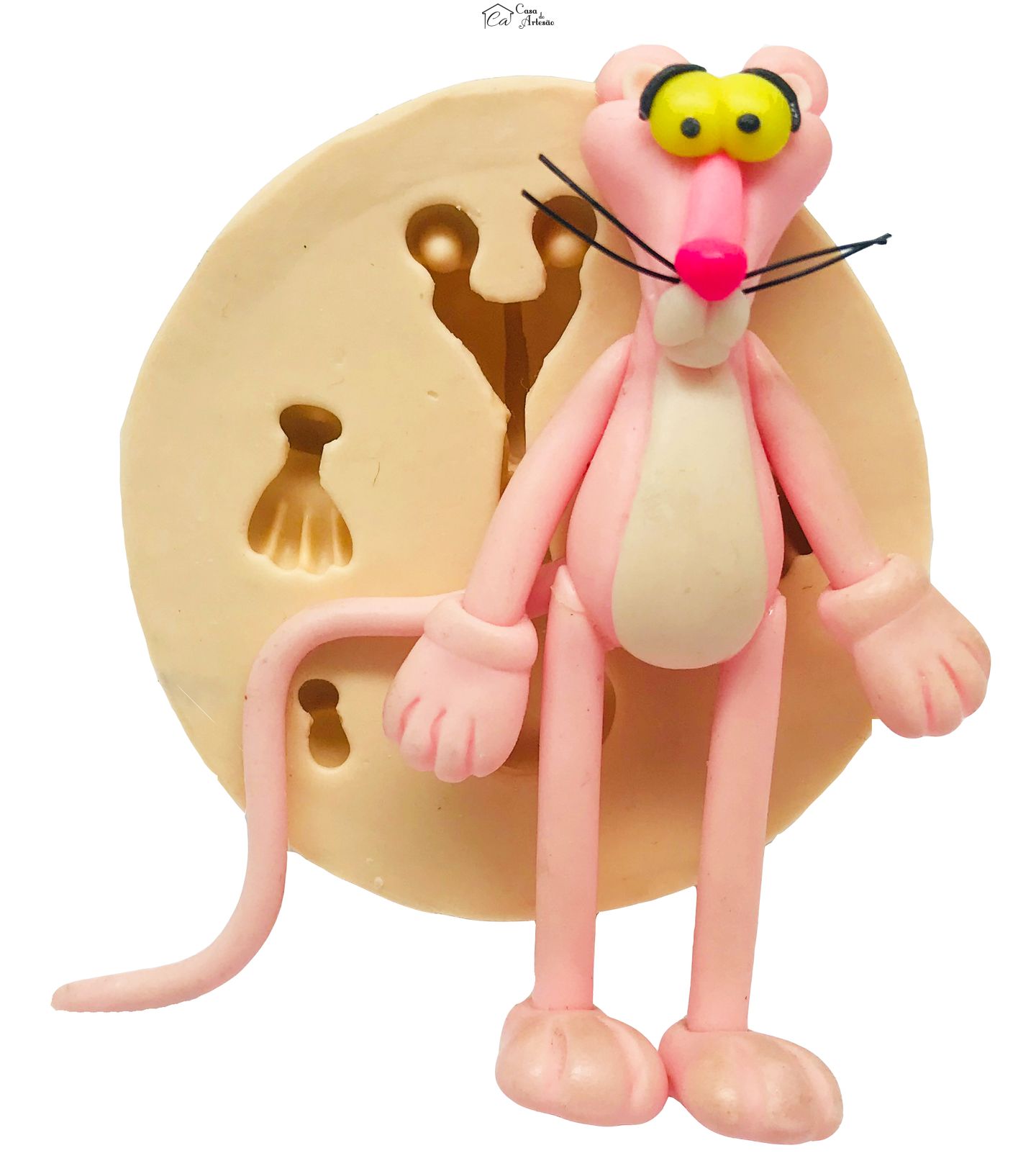 Molde de silicone - Pantera Cor de Rosa