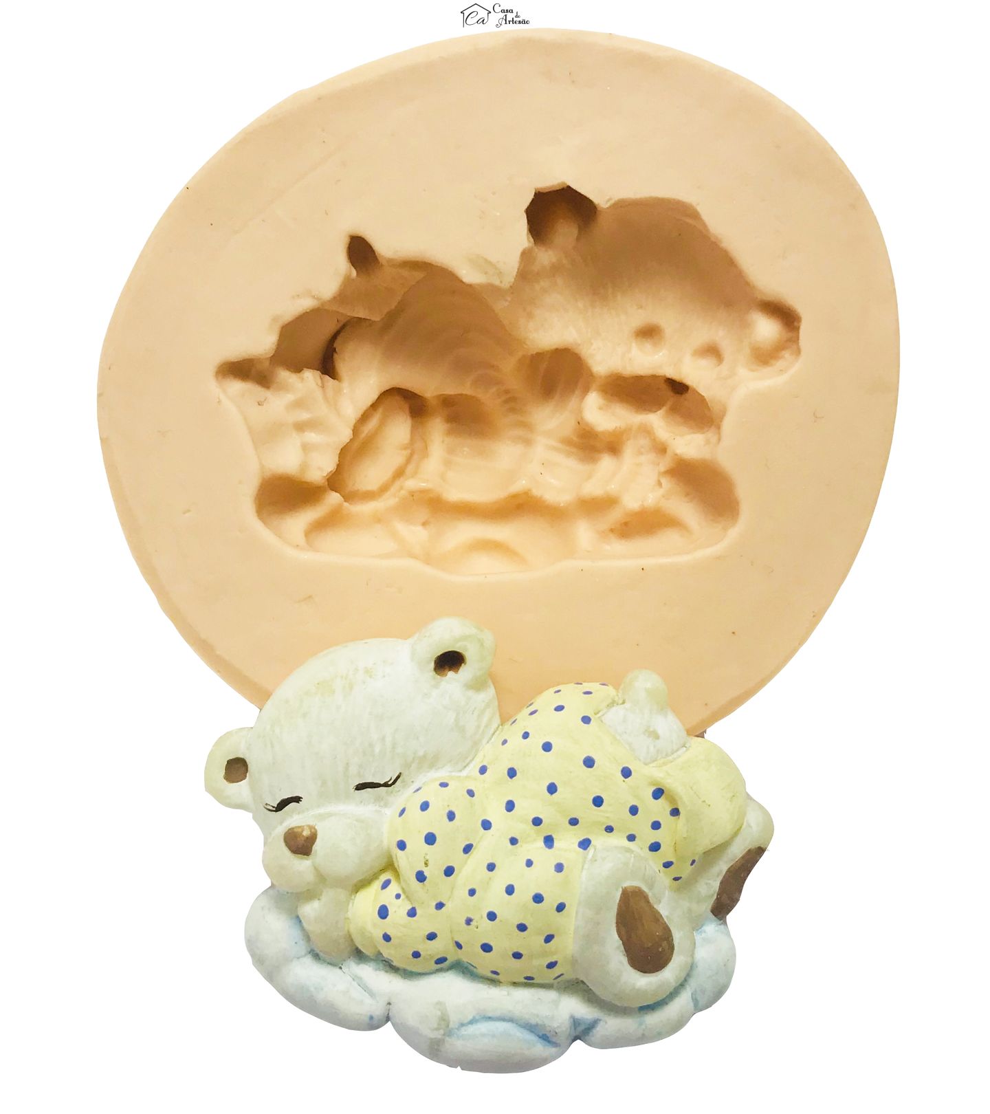 Molde de silicone - Urso Dormindo