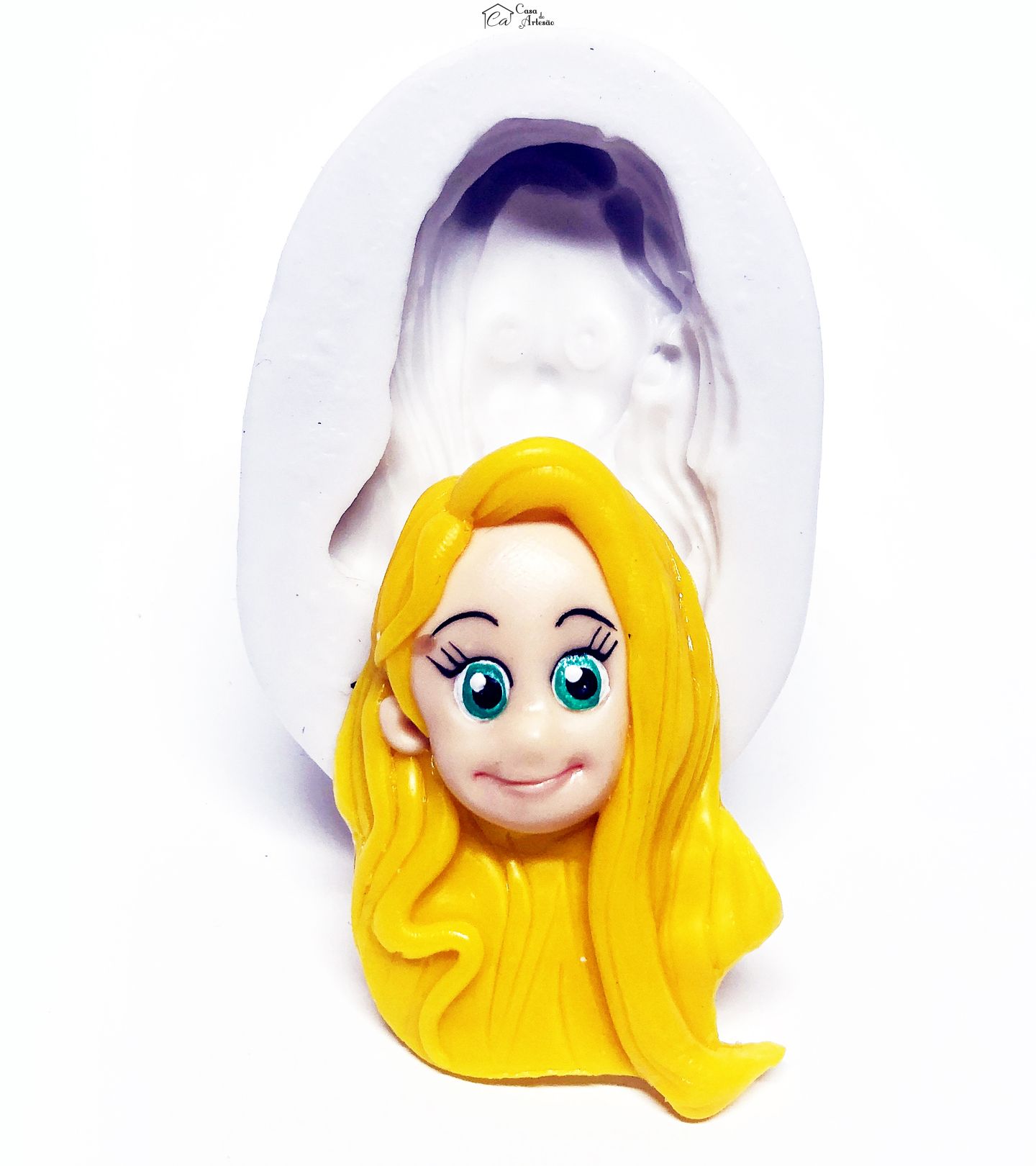 Molde de silicone - Rapunzel - Rosto Princesa Rapunzel - P176