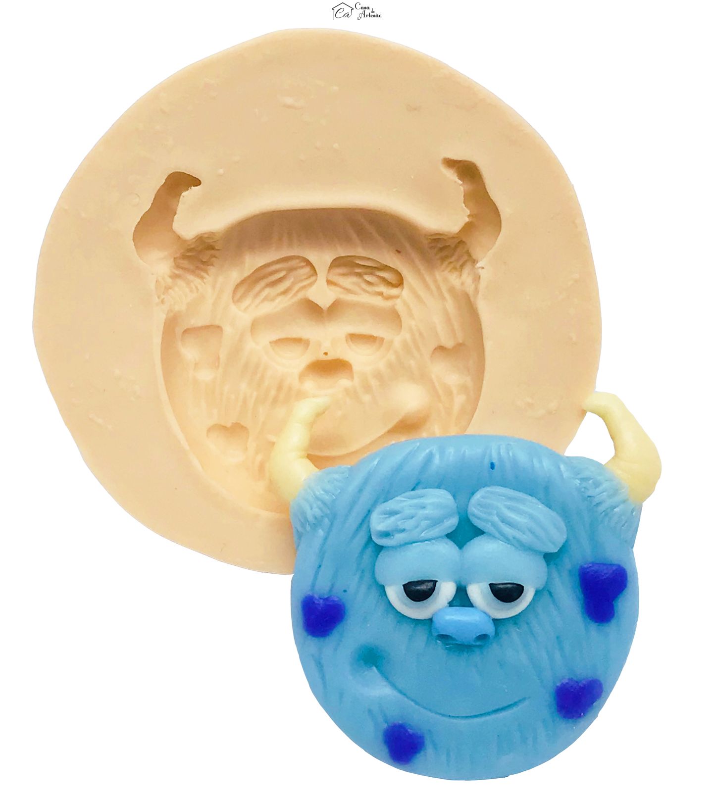 Molde de silicone - Monstros S/A - Rosto Sullivan Chapado - Pequeno - P460