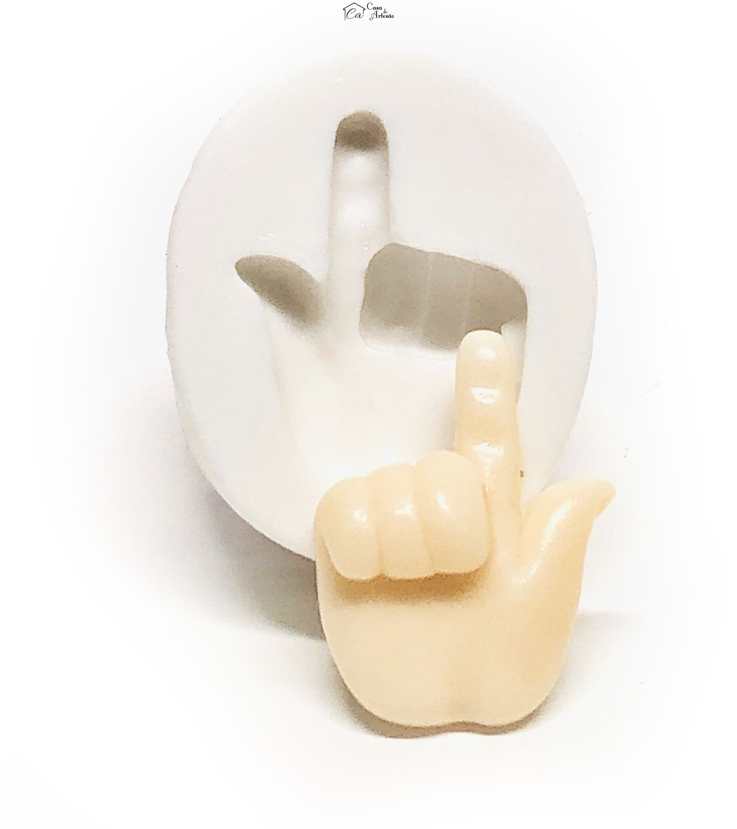 Molde de silicone - Alfabeto Libras - G - Pequeno - P1100